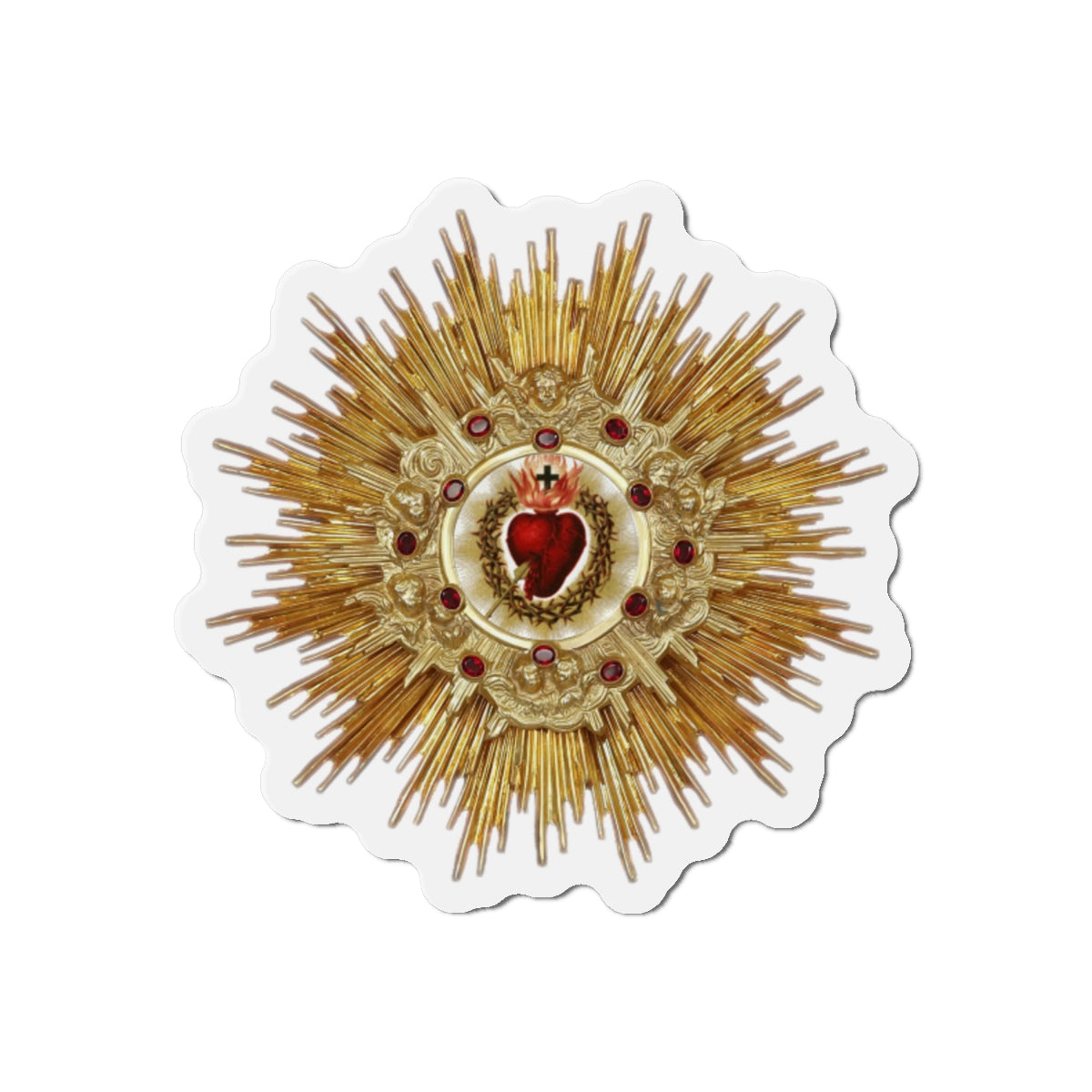 Sacred Heart of Jesus Devotion, Eucharistic Adoration of Jesus, Blessed Sacrament, Catholic Gift, Catholic Sticker, Monstrance Art