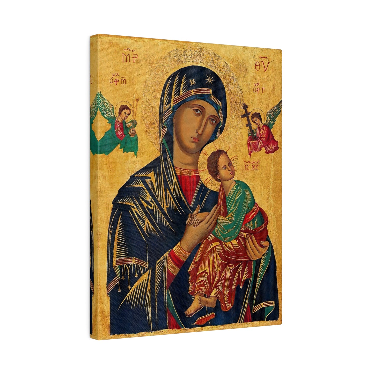 Our Lady of Perpetual Help Canvas, Catholic Print Christmas Gift for Traditional Catholic, Religious House Warming Gift Idea for Family