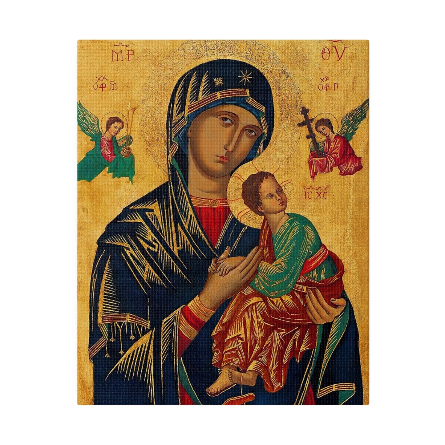 Our Lady of Perpetual Help Canvas, Catholic Print Christmas Gift for Traditional Catholic, Religious House Warming Gift Idea for Family