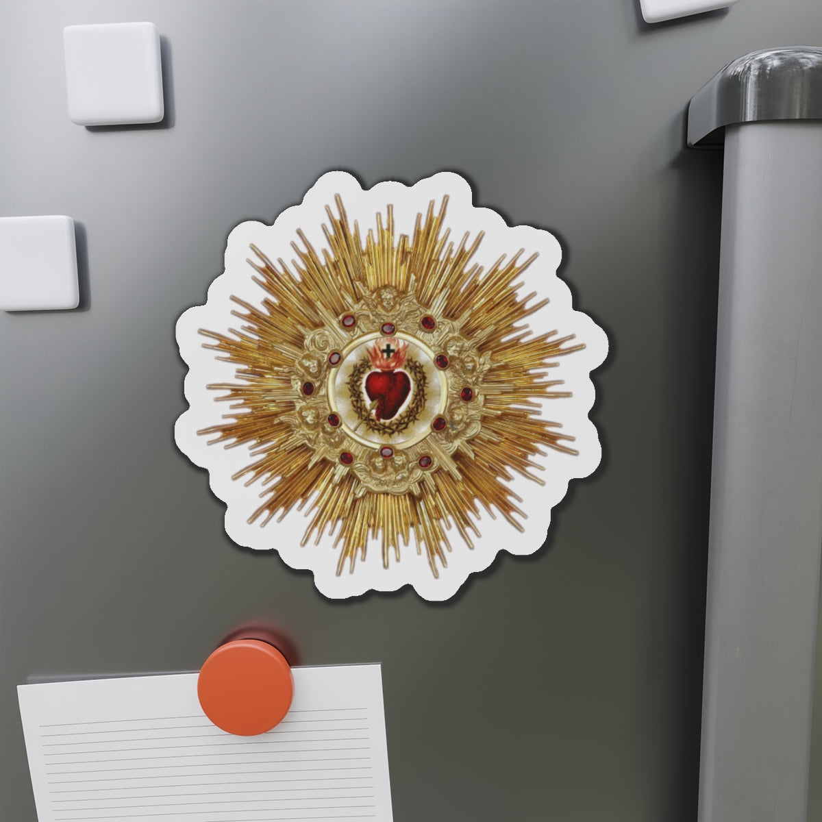 Sacred Heart of Jesus Devotion, Eucharistic Adoration of Jesus, Blessed Sacrament, Catholic Gift, Catholic Sticker, Monstrance Art