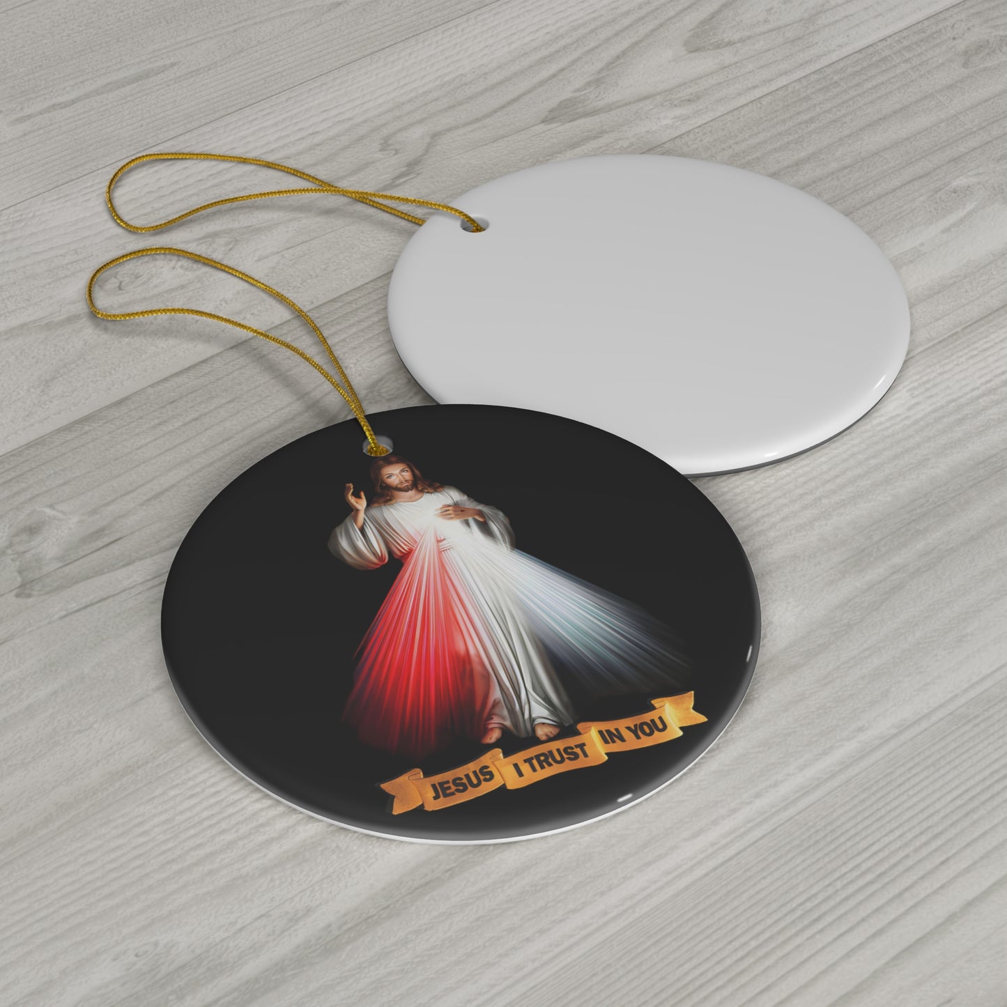 Divine Mercy Image Ceramic Ornament