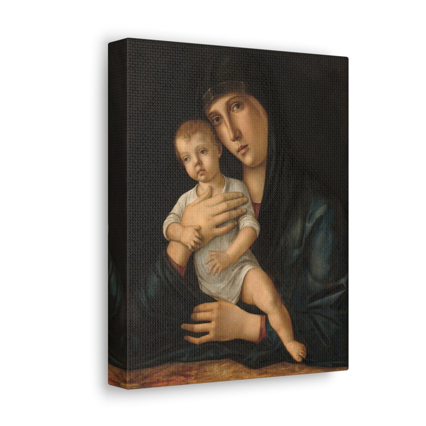 Madonna with the Child by Giovanni Bellini, Catholic Canvas for Prayer Altar