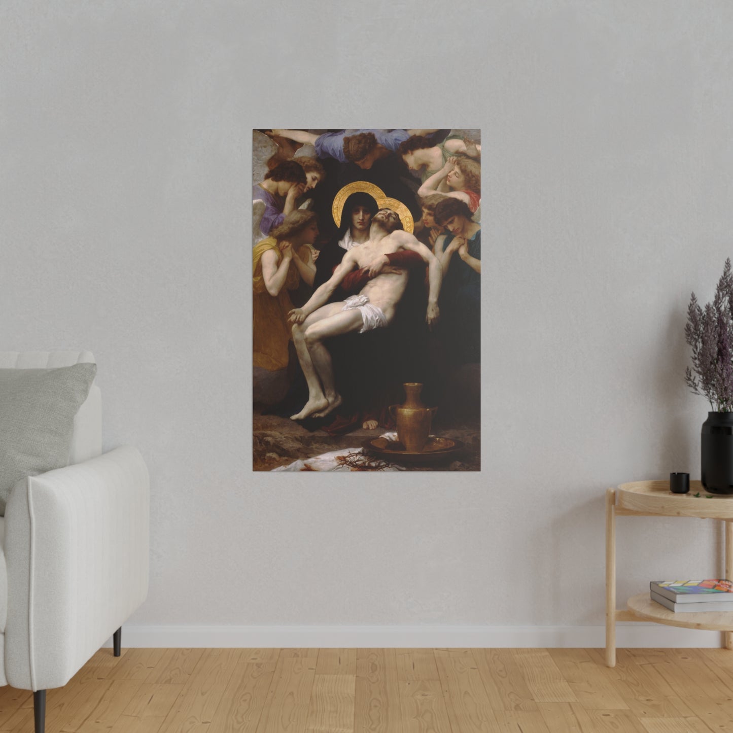 The Pieta Catholic Canvas Print - William Bouguereau - The Sorrows of Mary, The Crucifixion and Burial of Jesus