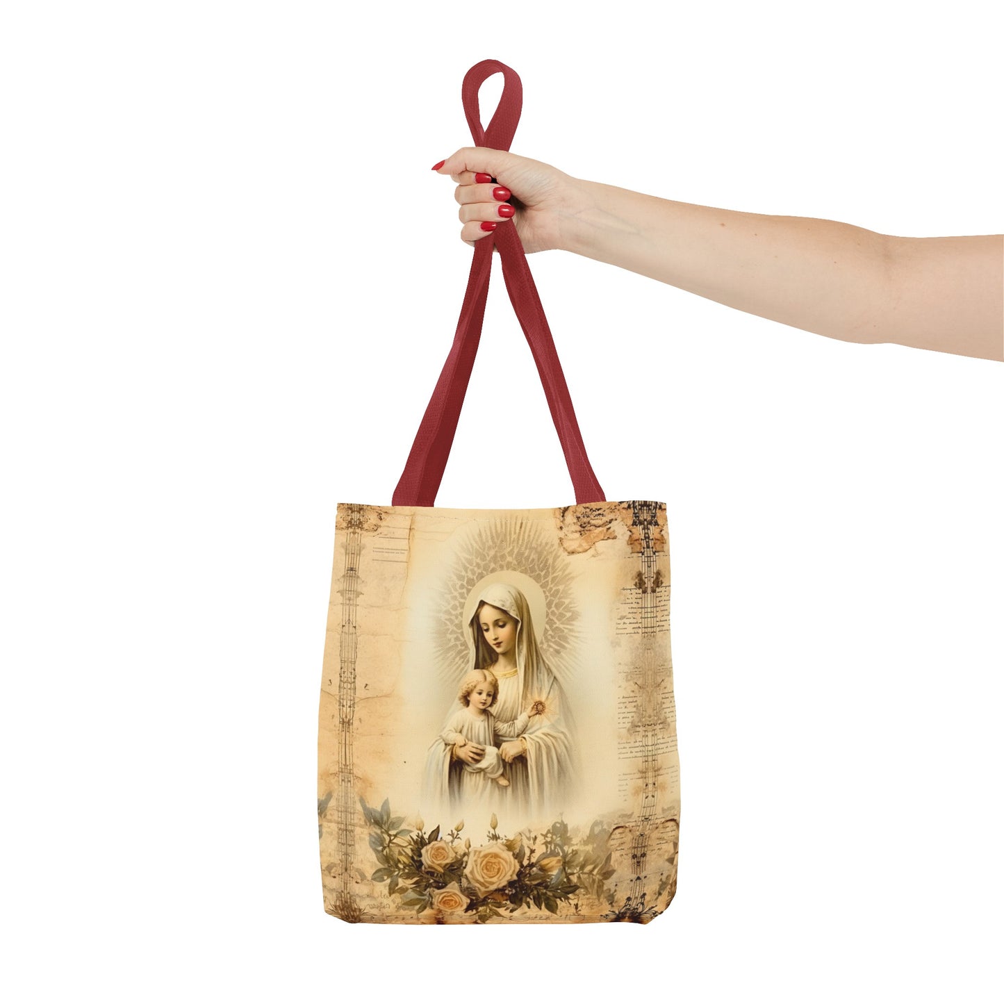 Catholic Mary Tote Shoulder Bag, Religious gift Women, Church Bag, Queen of Heaven, mothers Day Gift