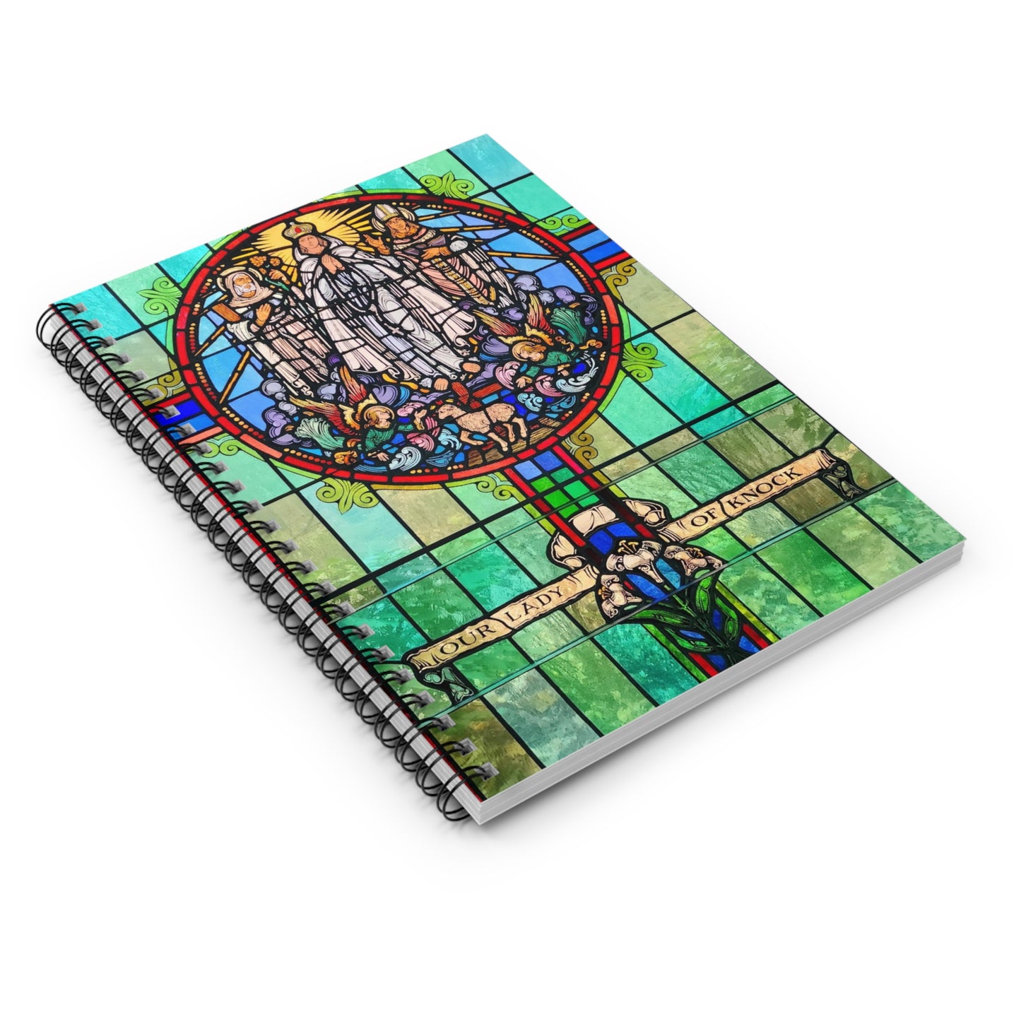 Our Lady of Knock Stained Glass Notebook Gift, Adoration Journal