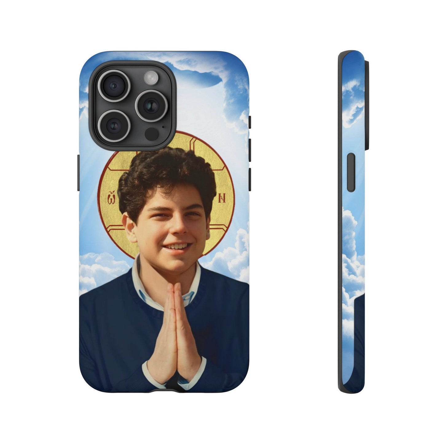 Carlo Acutis Blessed and Saint Samsung Iphone Hard Case Protector, Catholic Gift for Confirmation, Millenial Saint