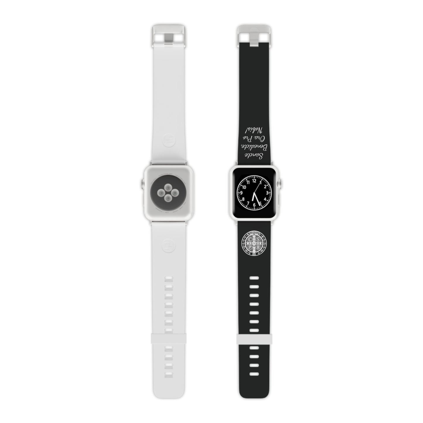 Saint Benedict Medal Apple Watch Band - Catholic Devotion, Catholic fitness gear, Gift for Catholic husband and wife