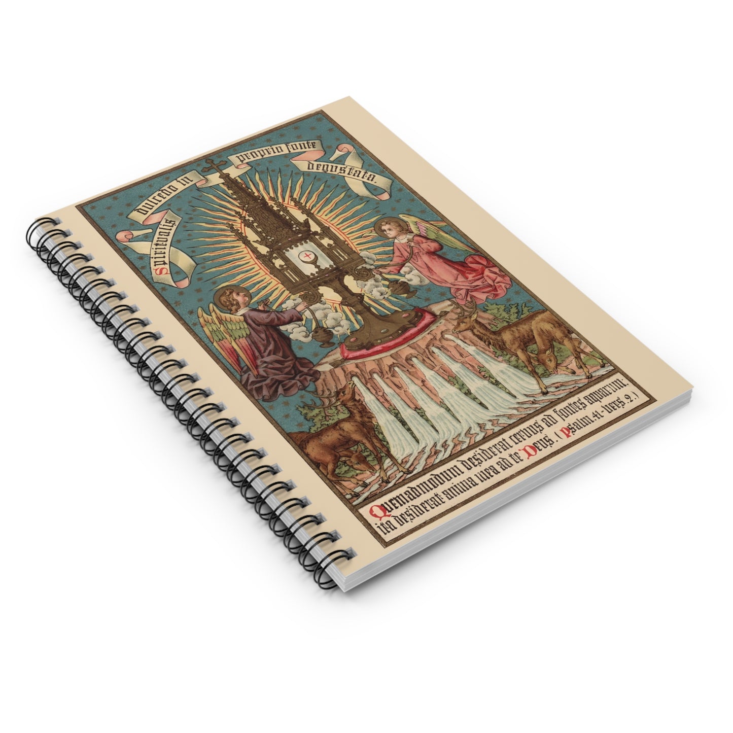 As the Deer Pants Bible Verse Catholic Art Journal, Adoration of Jesus Notebook