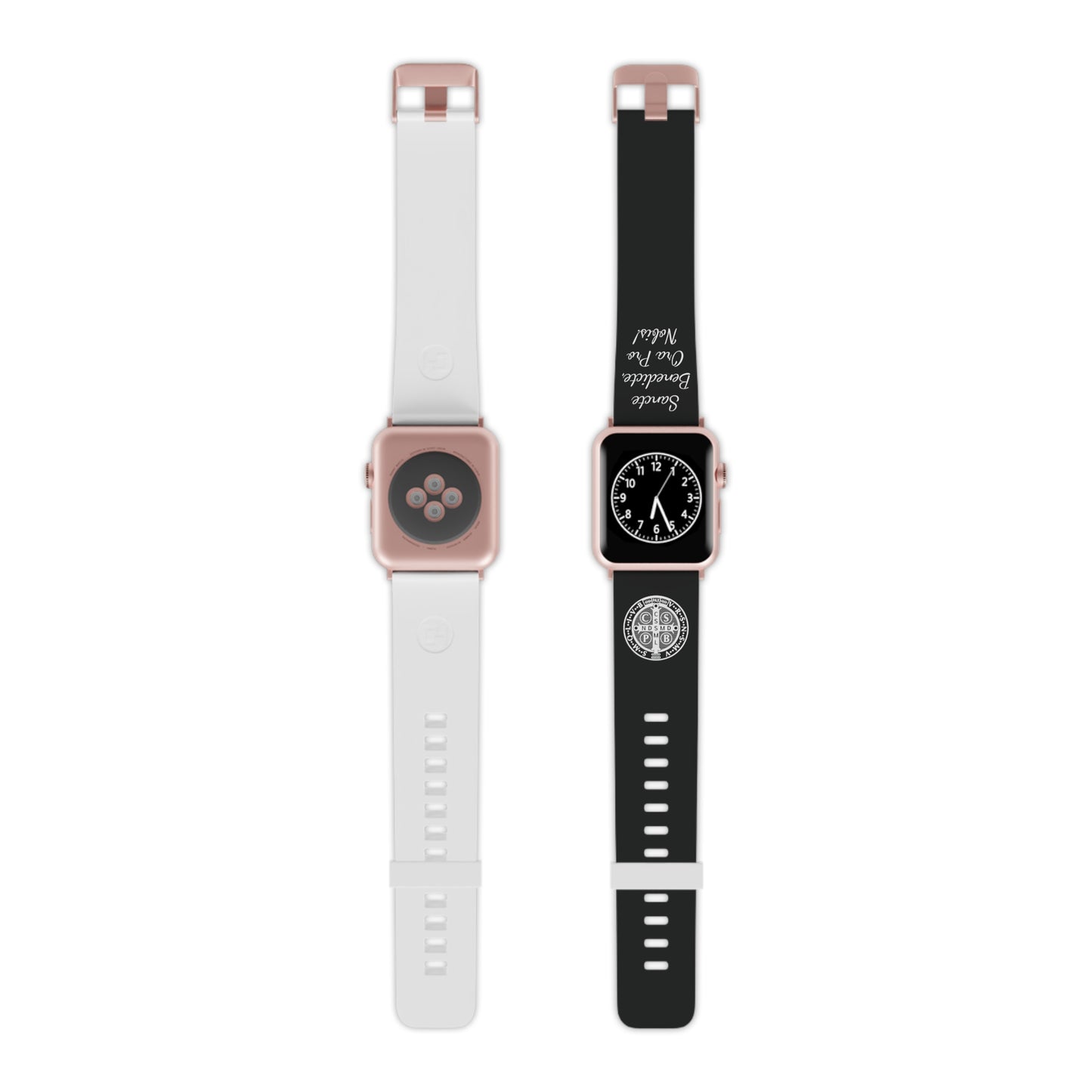 Saint Benedict Medal Apple Watch Band - Catholic Devotion, Catholic fitness gear, Gift for Catholic husband and wife
