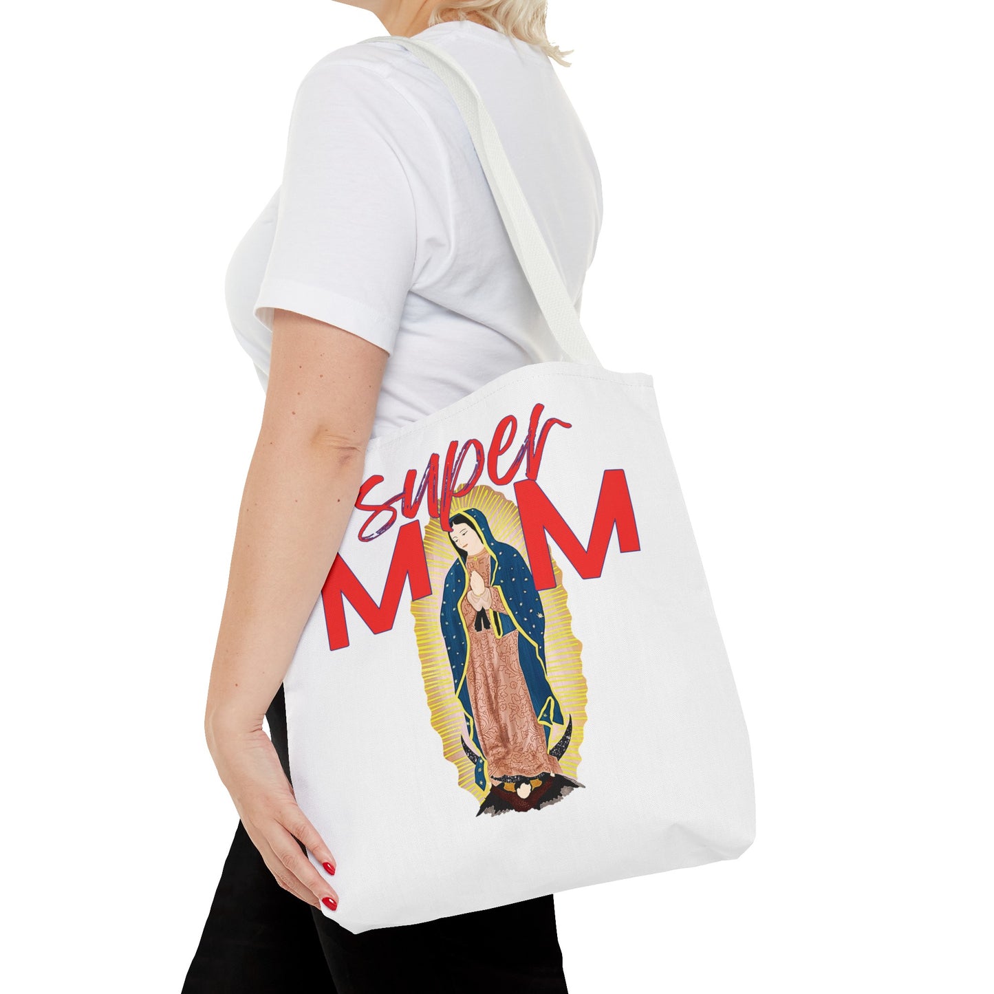 Mothers Day Mary Super Hero Catholic Tote