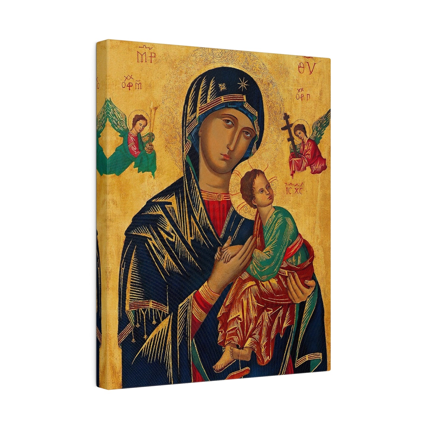 Our Lady of Perpetual Help Canvas, Catholic Print Christmas Gift for Traditional Catholic, Religious House Warming Gift Idea for Family