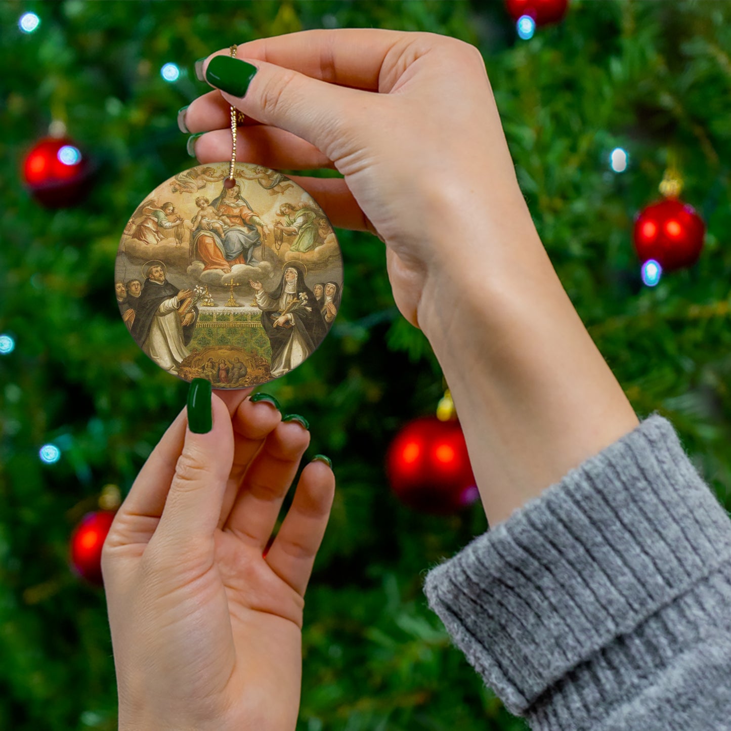 Mary Queen and Mother Ceramic Ornament