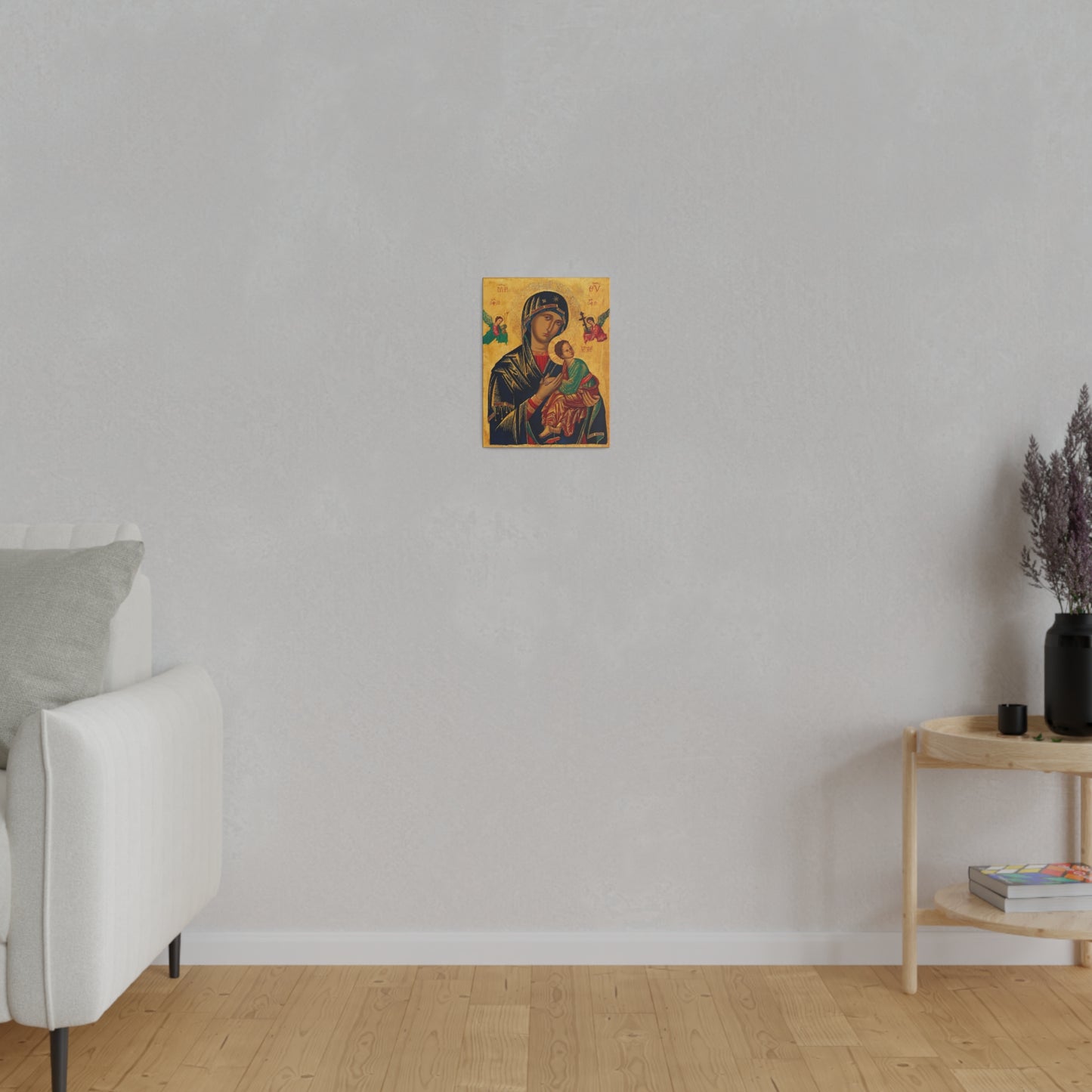 Our Lady of Perpetual Help Canvas, Catholic Print Christmas Gift for Traditional Catholic, Religious House Warming Gift Idea for Family