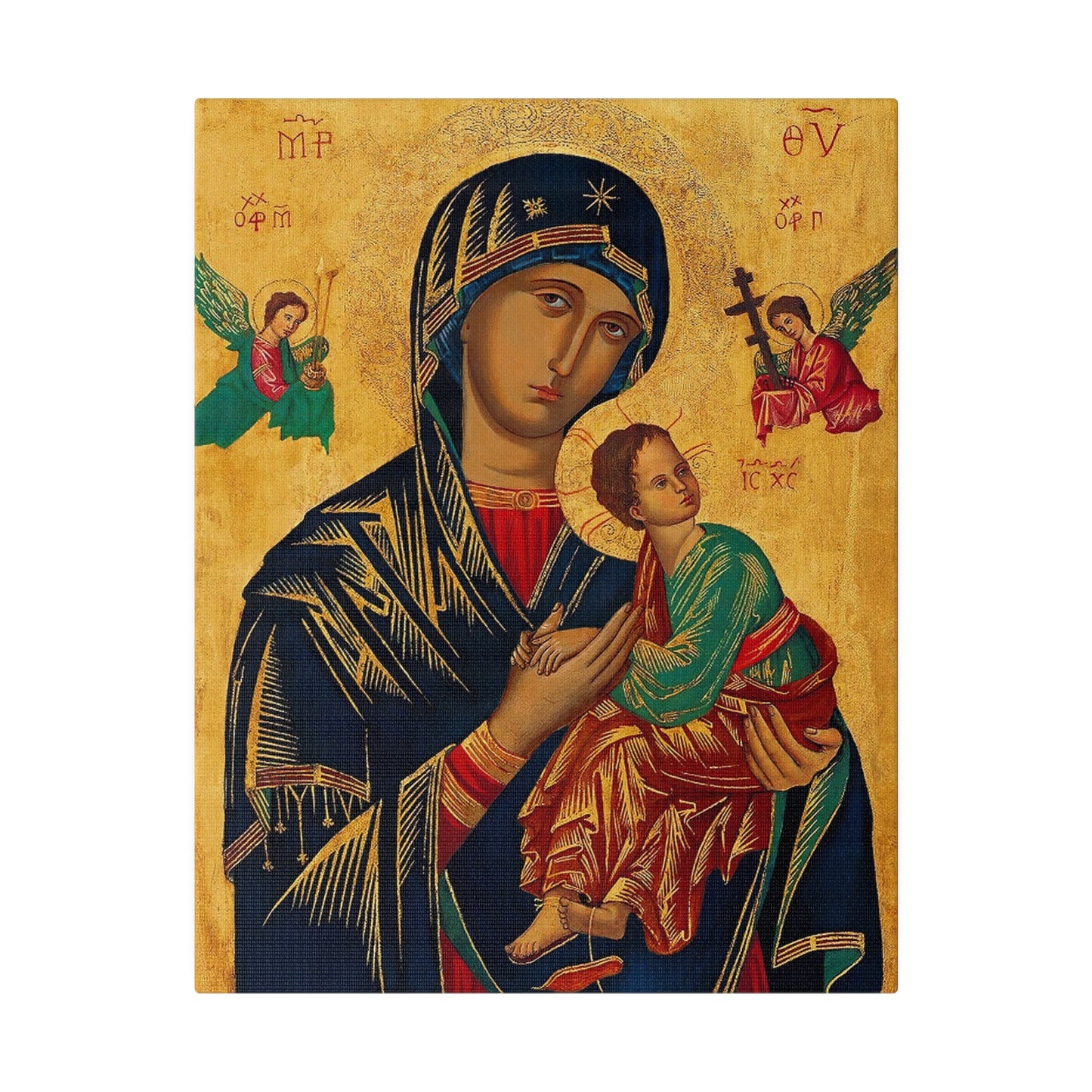 Our Lady of Perpetual Help Canvas, Catholic Print Christmas Gift for Traditional Catholic, Religious House Warming Gift Idea for Family