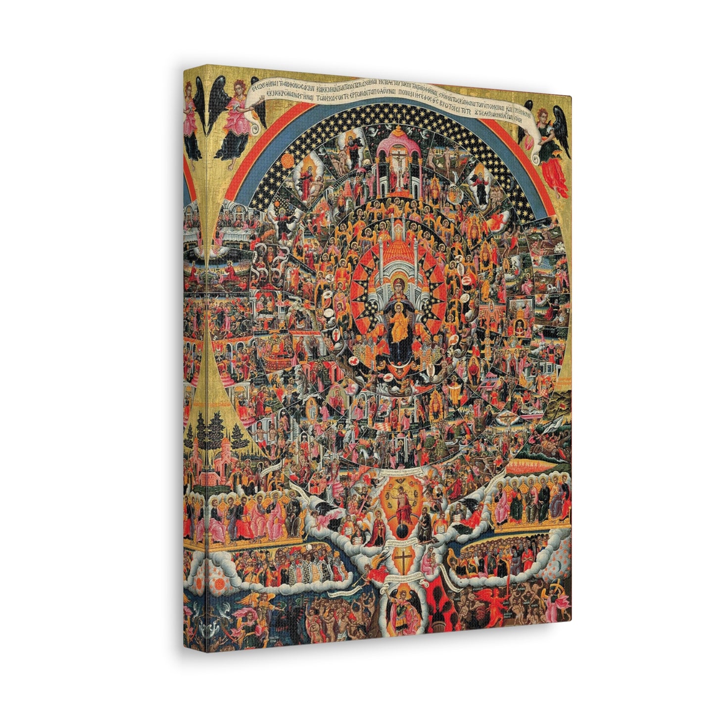 Hymn to the Virgin by Theodore Poulakis Catholic Canvas, Prayer Altar Home Decor