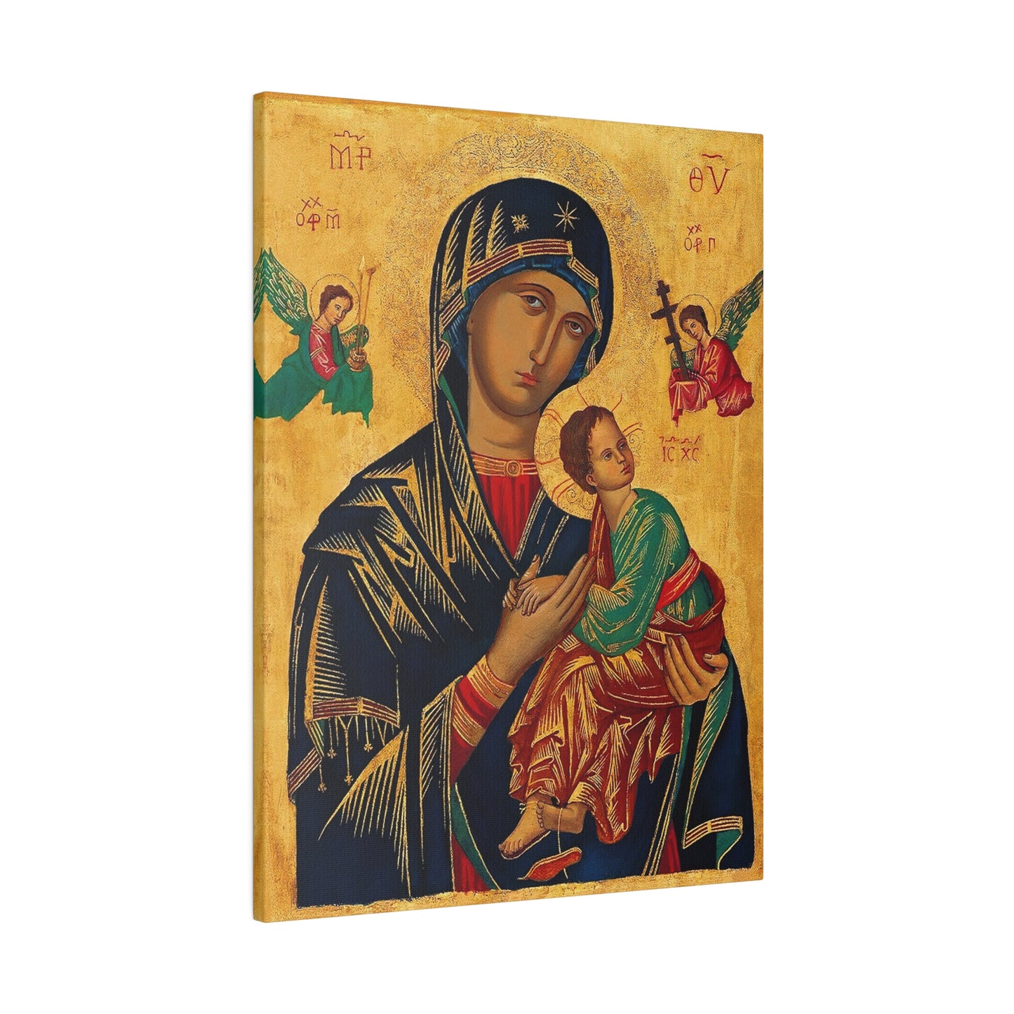 Our Lady of Perpetual Help Canvas, Catholic Print Christmas Gift for Traditional Catholic, Religious House Warming Gift Idea for Family