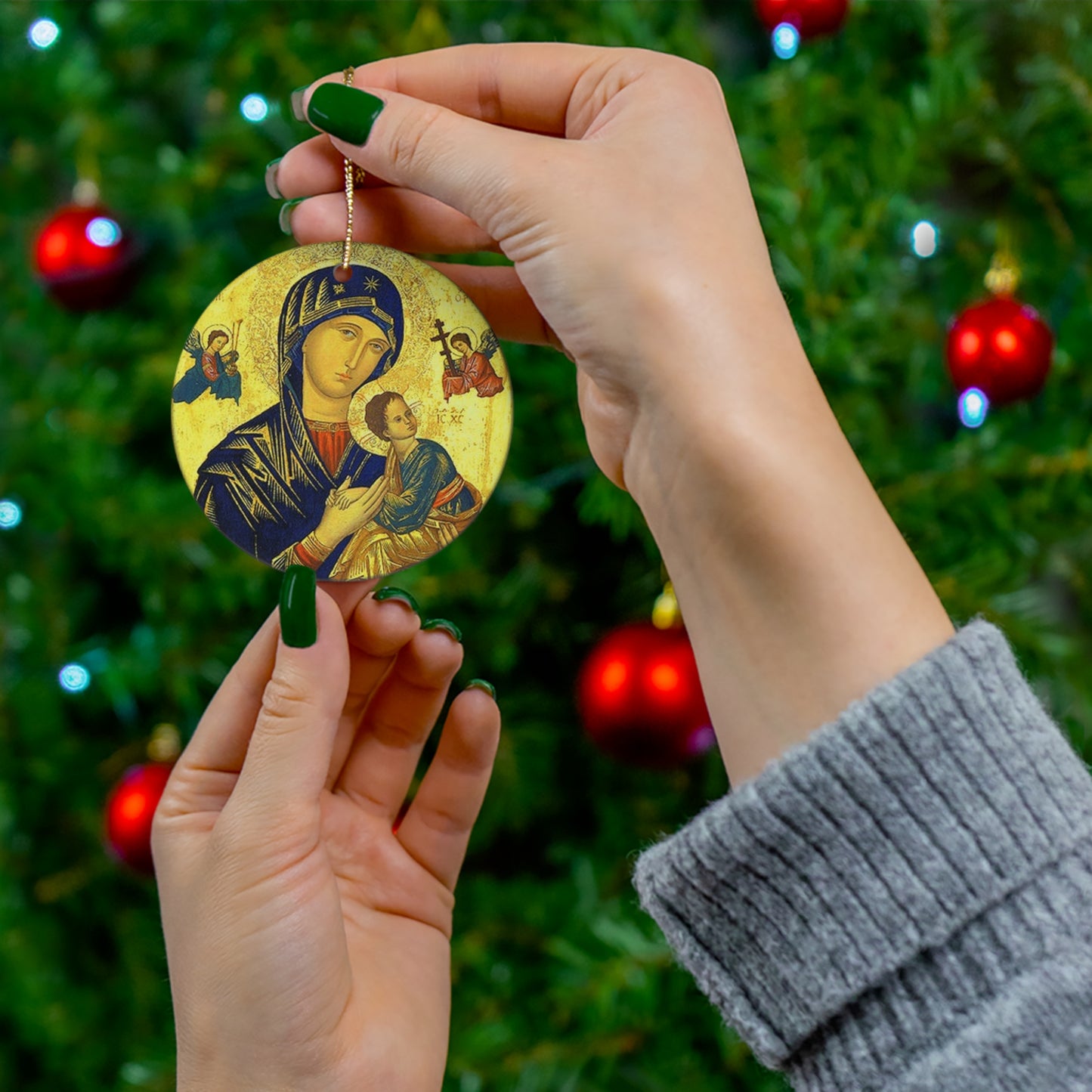 Our Lady of Perpetual Help Ceramic Ornament
