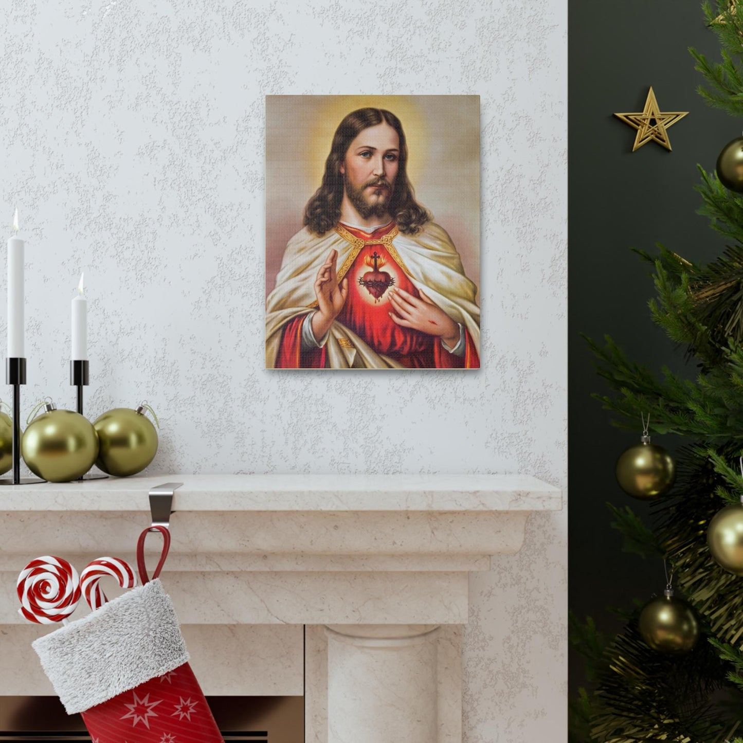 Sacred Heart of Jesus Catholic Canvas