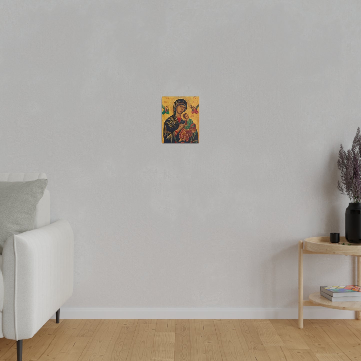Our Lady of Perpetual Help Canvas, Catholic Print Christmas Gift for Traditional Catholic, Religious House Warming Gift Idea for Family