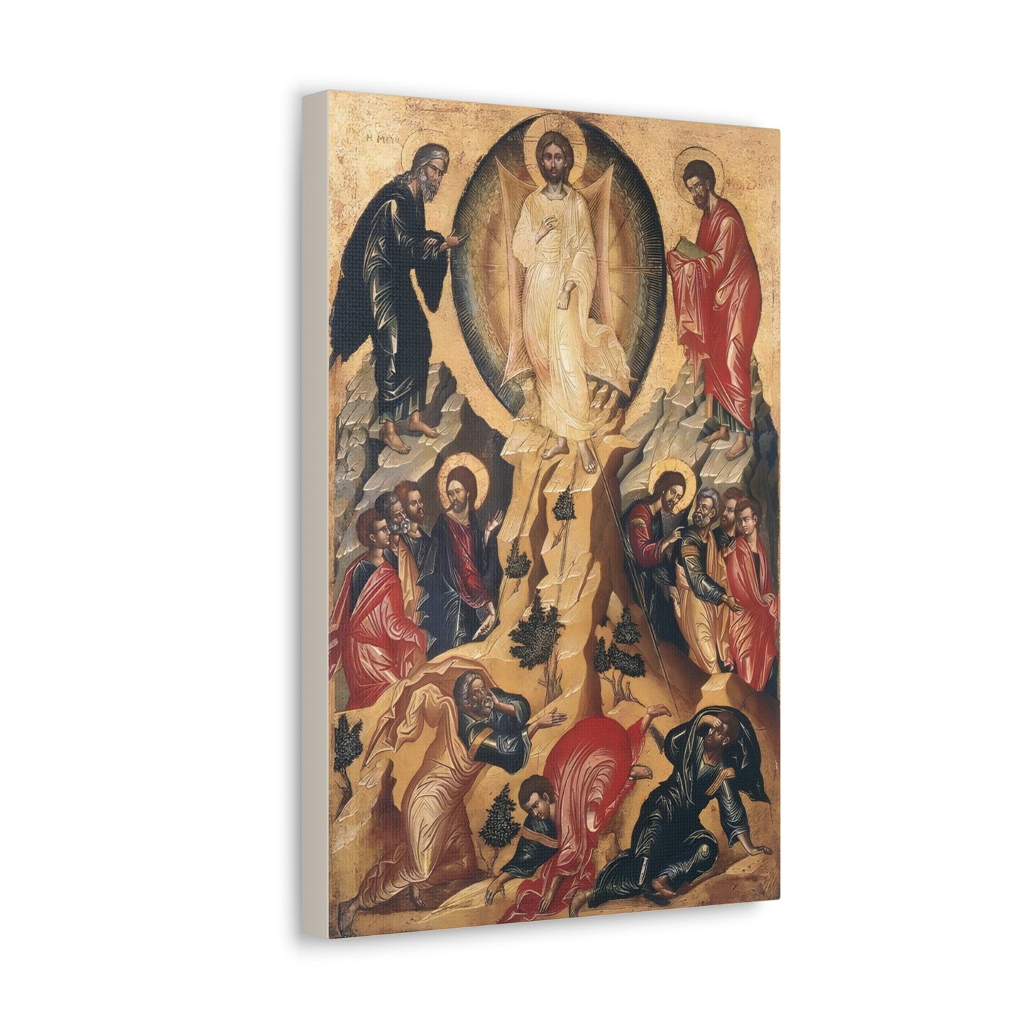 Transfiguration Icon Bible Wall Art Print of Jesus and Apostles, Catholic Icon of the Holy Family, Religious Wallart Catholic artful