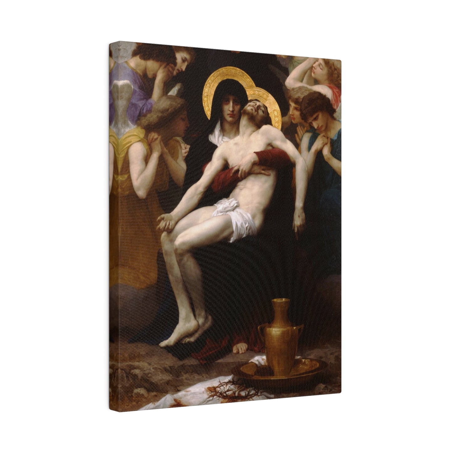The Pieta Catholic Canvas Print - William Bouguereau - The Sorrows of Mary, The Crucifixion and Burial of Jesus