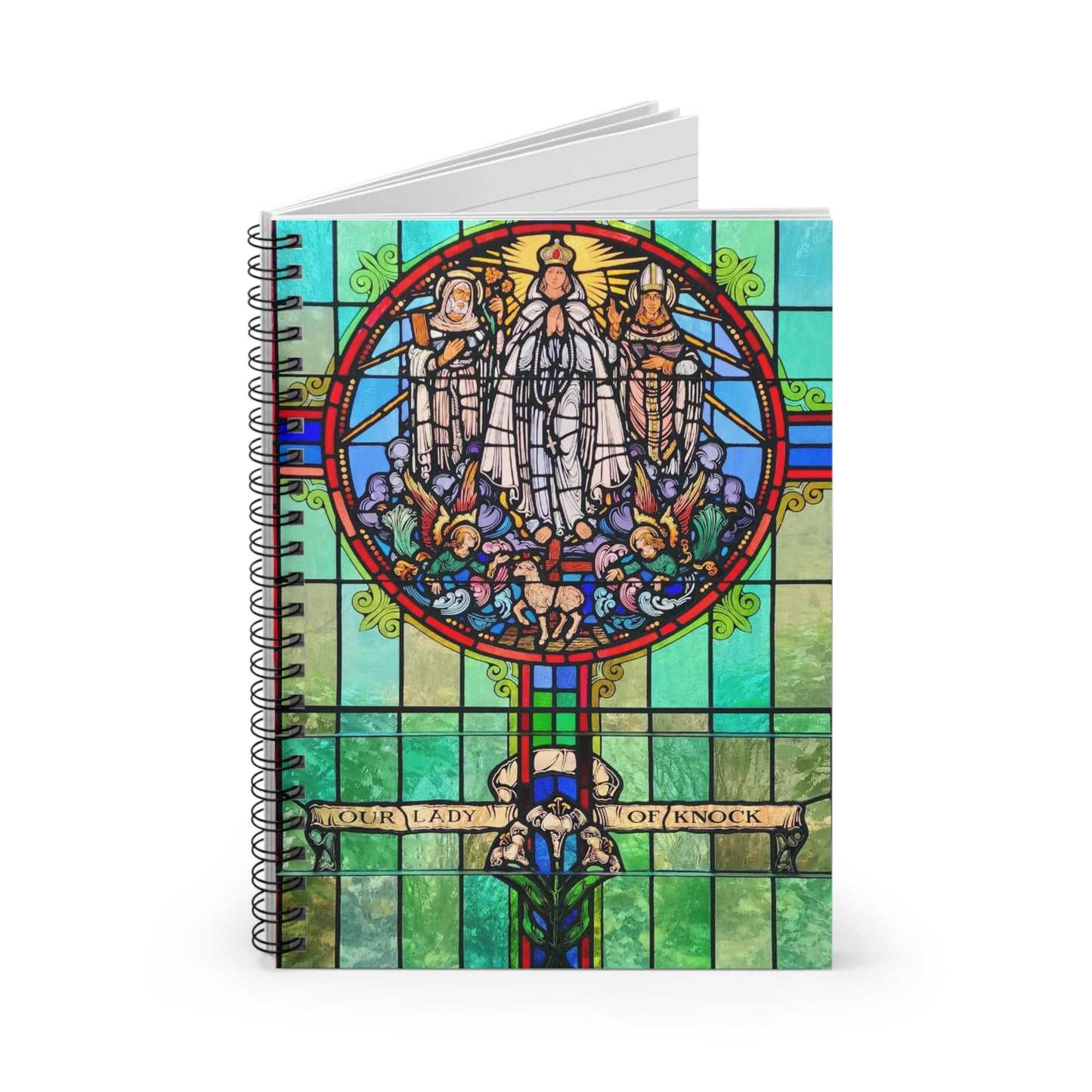 Our Lady of Knock Stained Glass Notebook Gift, Adoration Journal