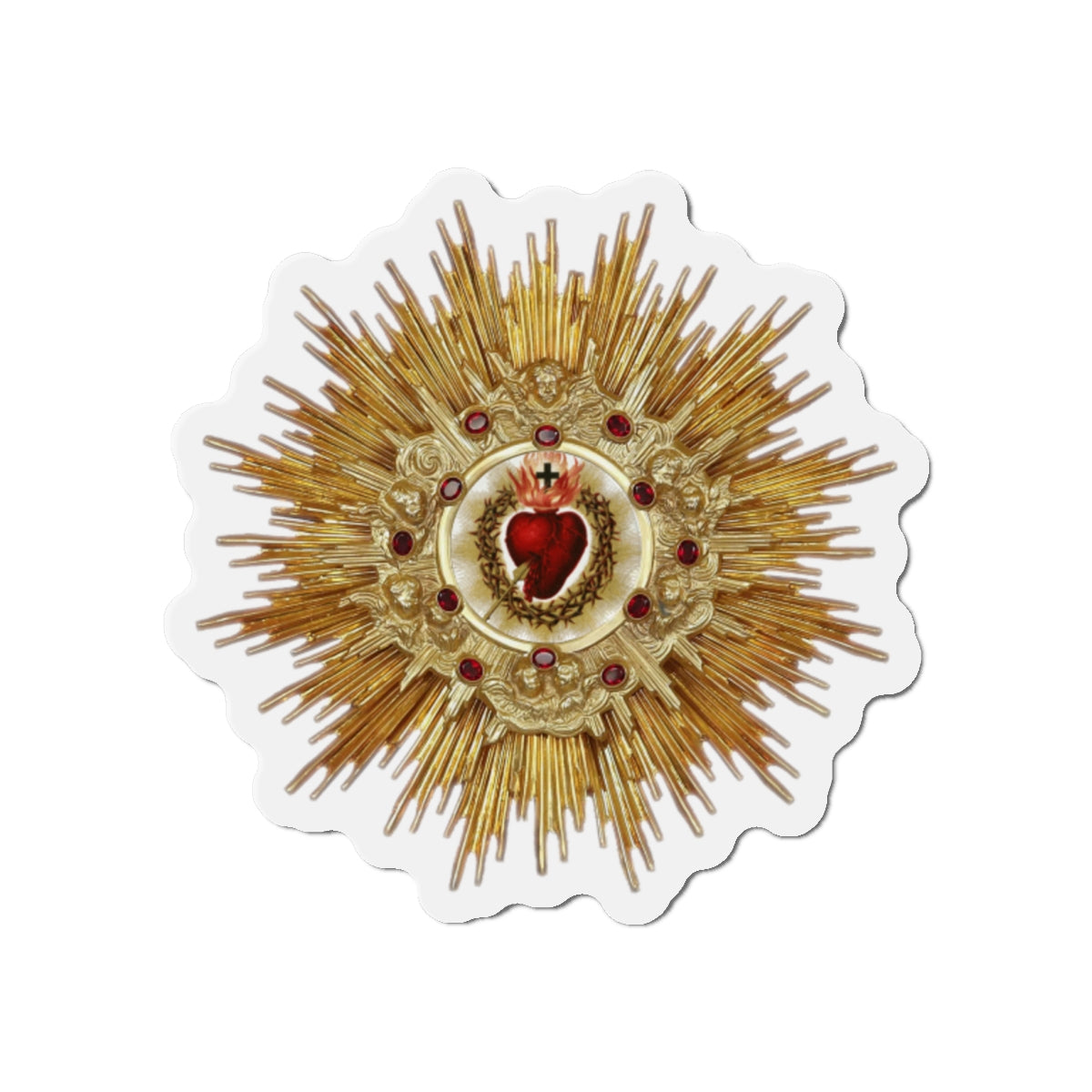 Sacred Heart of Jesus Devotion, Eucharistic Adoration of Jesus, Blessed Sacrament, Catholic Gift, Catholic Sticker, Monstrance Art