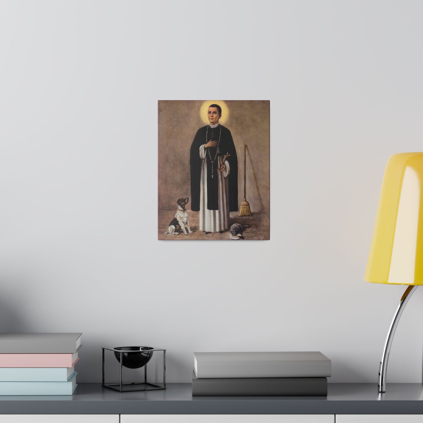 St Martin de Porres Catholic Canvas, November Saint Gift Idea, Christian Art, Traditional Catholic home decor