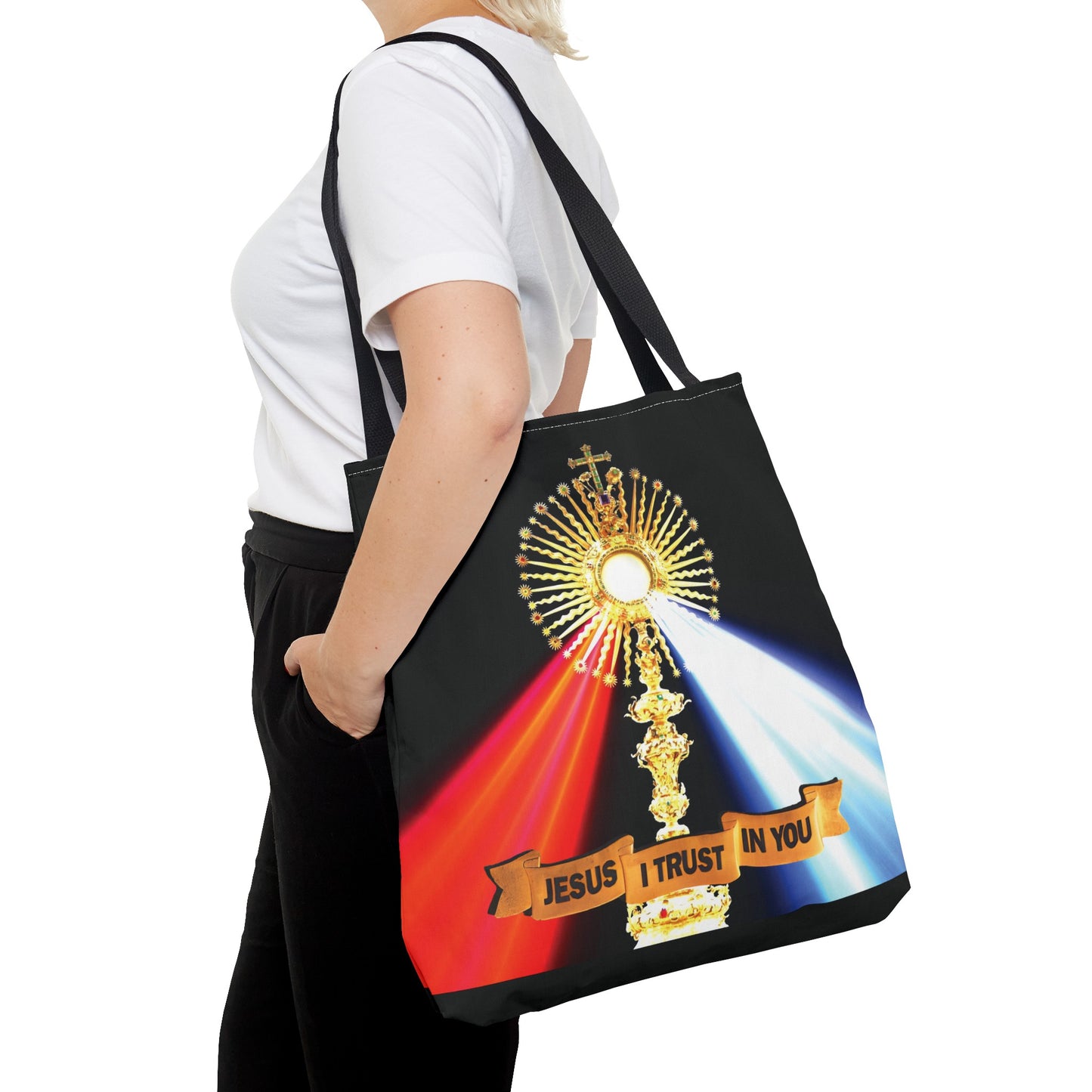Divine Mercy Jesus I Trust In You Tote Shoulder Bag, Eucharistic Adoration Catholic Gift Idea, Confirmation Gift Idea, Annivesary