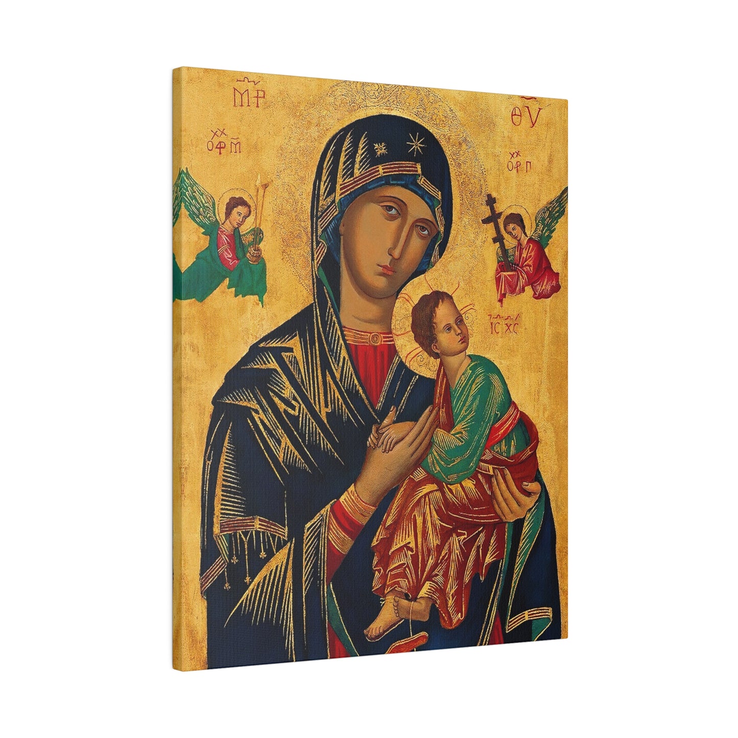 Our Lady of Perpetual Help Canvas, Catholic Print Christmas Gift for Traditional Catholic, Religious House Warming Gift Idea for Family