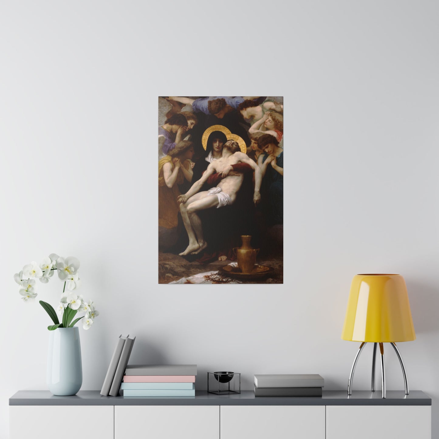 The Pieta Catholic Canvas Print - William Bouguereau - The Sorrows of Mary, The Crucifixion and Burial of Jesus