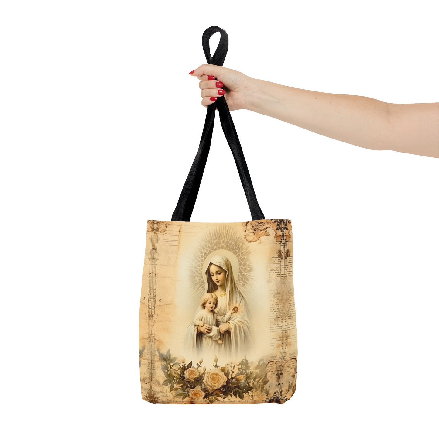 Catholic Mary Tote Shoulder Bag, Religious gift Women, Church Bag, Queen of Heaven, mothers Day Gift
