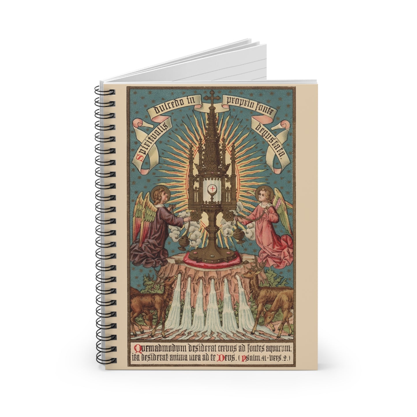 As the Deer Pants Bible Verse Catholic Art Journal, Adoration of Jesus Notebook