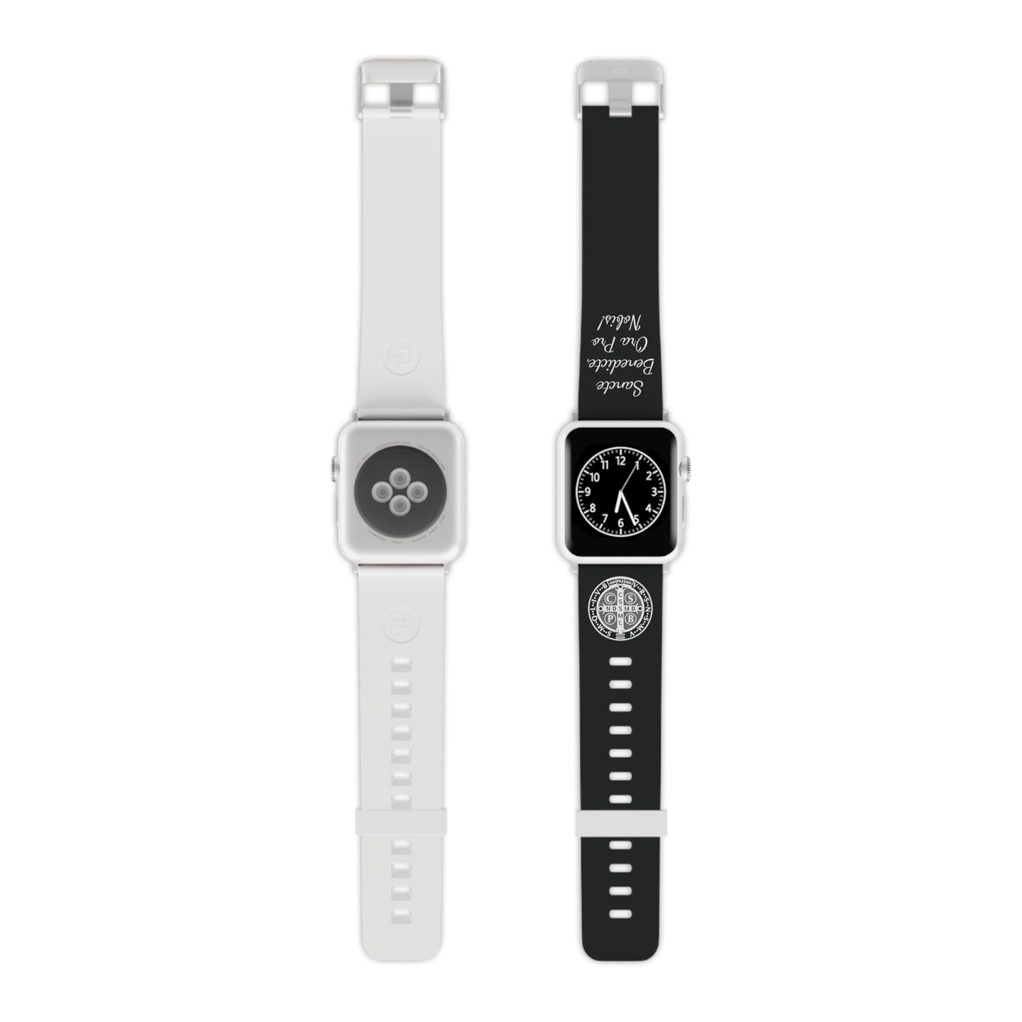 Saint Benedict Medal Apple Watch Band - Catholic Devotion, Catholic fitness gear, Gift for Catholic husband and wife