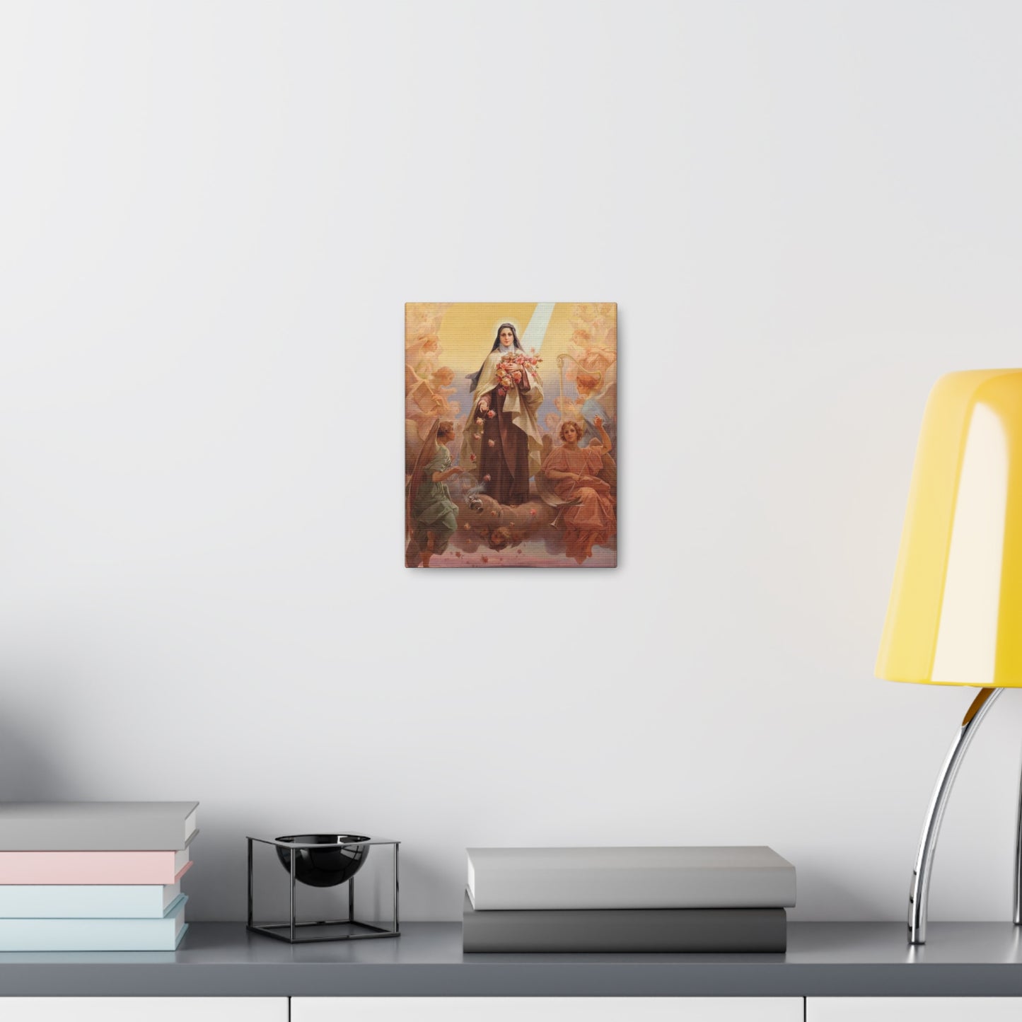 St. Thérèse of Lisieux The Little Flower Canvas Print, Catholic Saint Artwork for Christmas Gift.