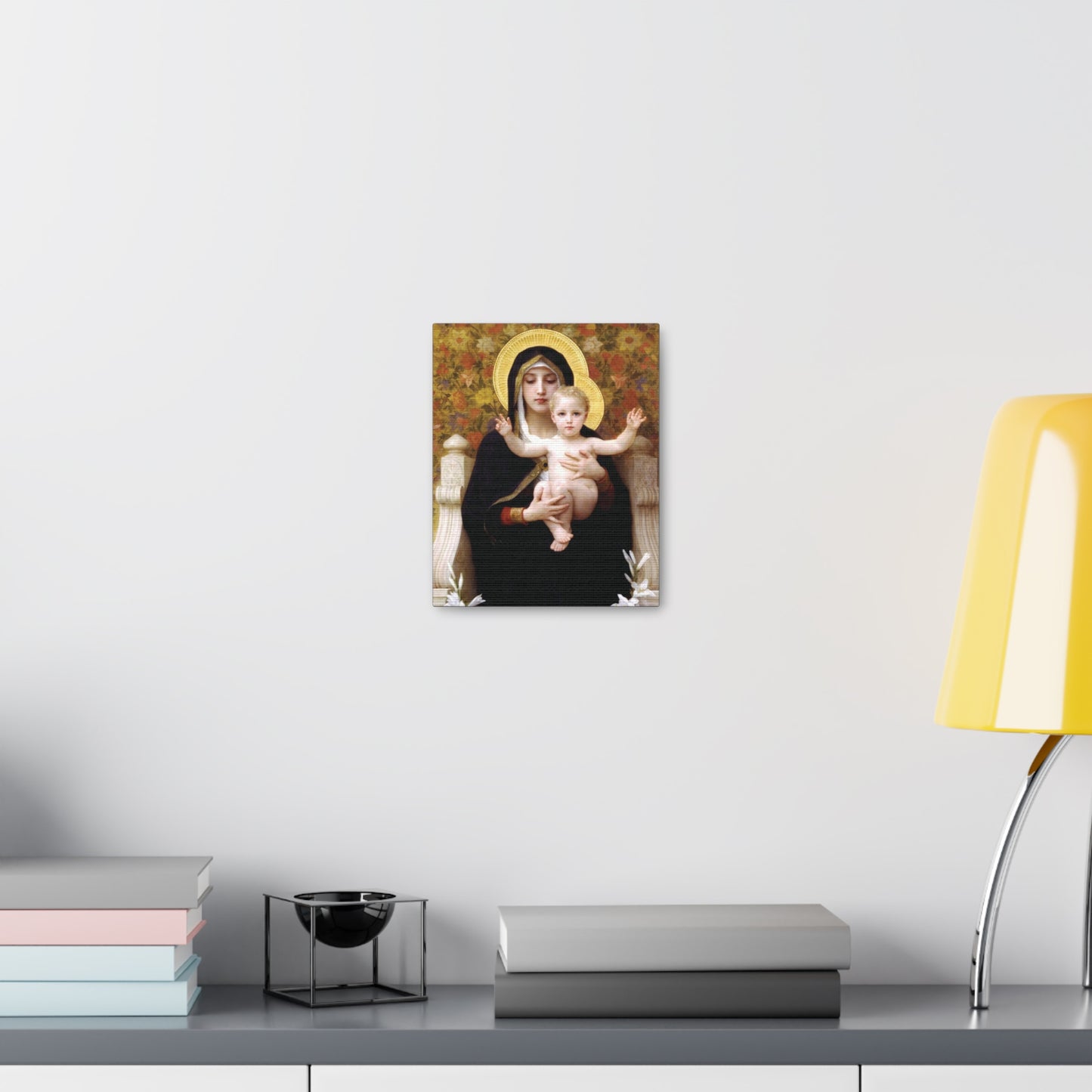Mary Queen of Heaven Catholic Canvas Print, Prayer Altar Decor