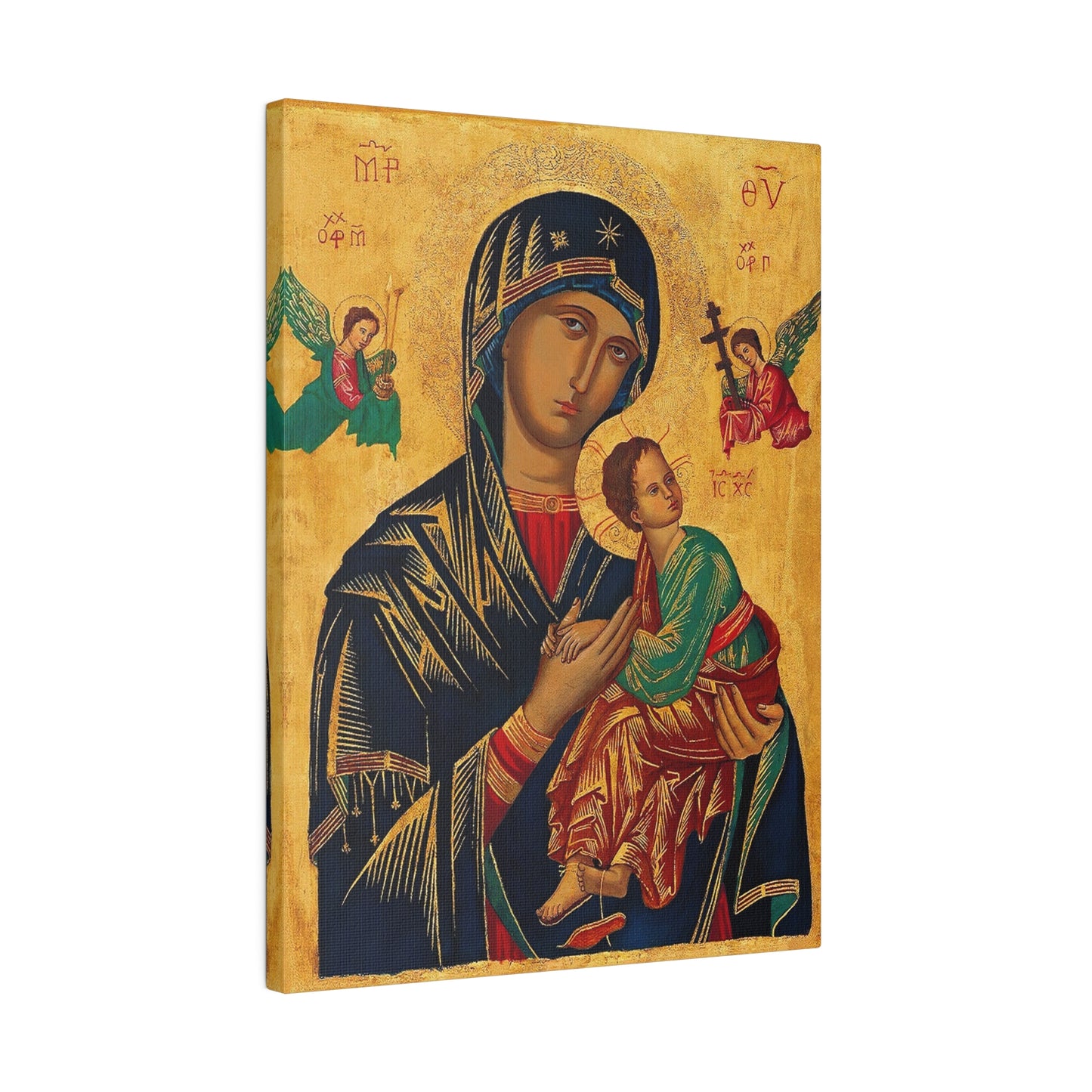 Our Lady of Perpetual Help Canvas, Catholic Print Christmas Gift for Traditional Catholic, Religious House Warming Gift Idea for Family