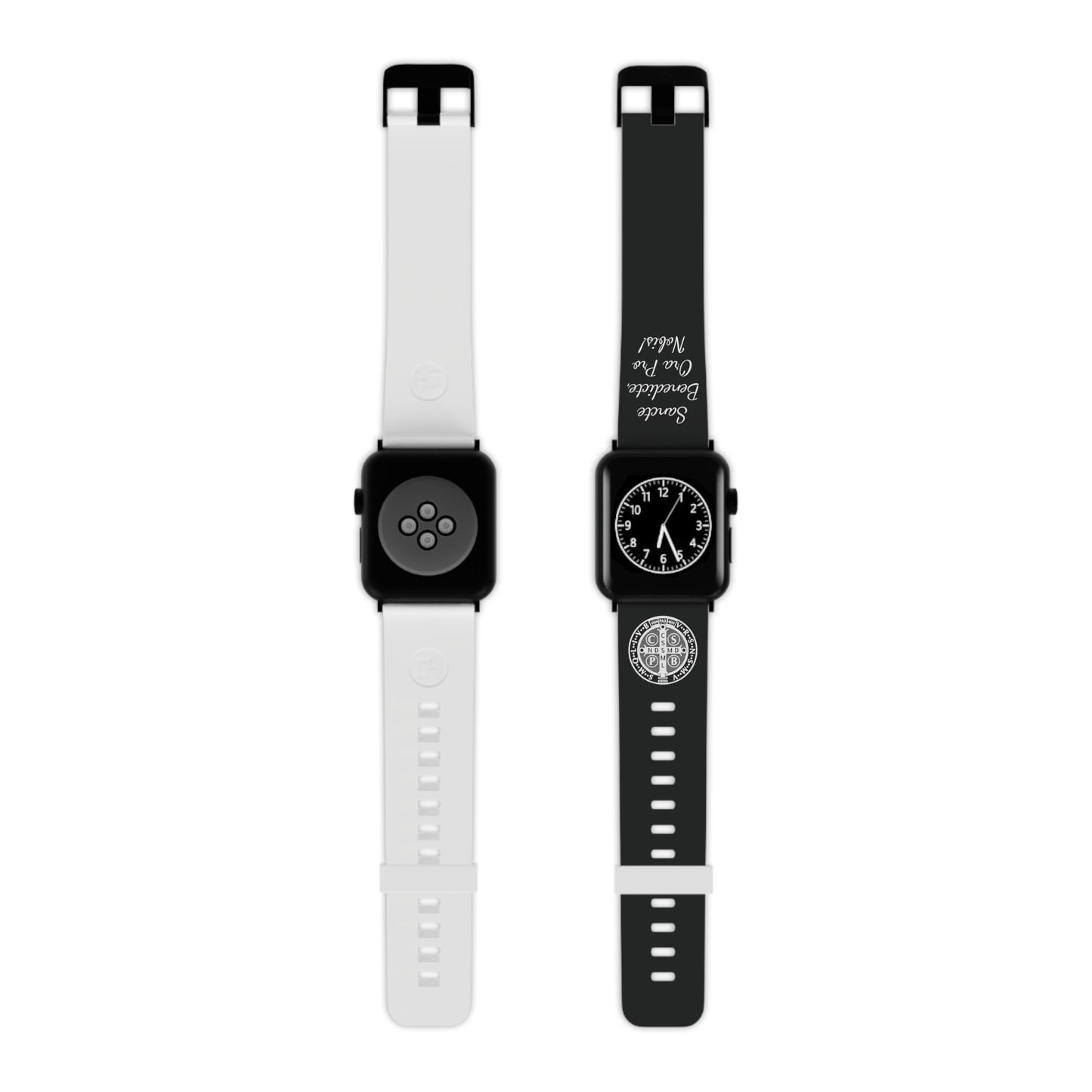 Saint Benedict Medal Apple Watch Band - Catholic Devotion, Catholic fitness gear, Gift for Catholic husband and wife