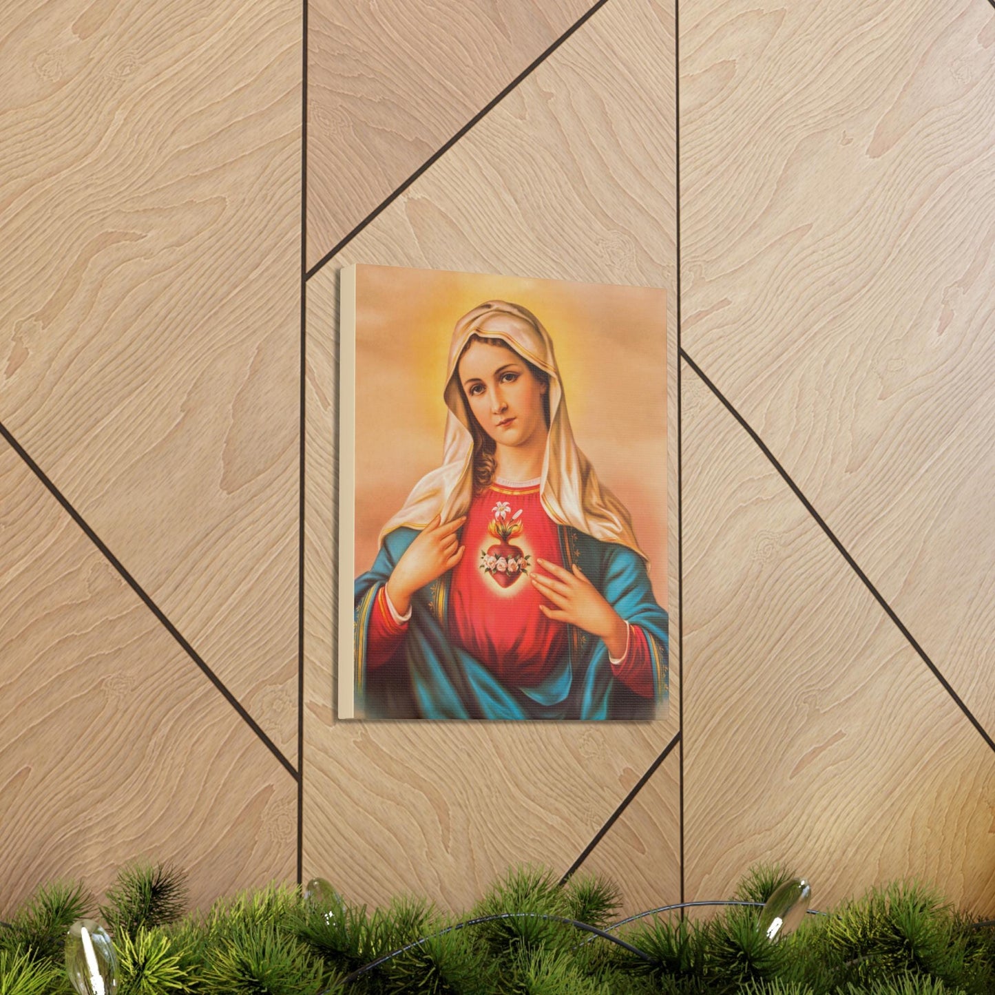 Immaculate Heart of MaryCatholic Wall Art Christmas Gift, Religious Wall Art Gift for Wife girlfriend mom, Prayer Altar Housewarming Gift