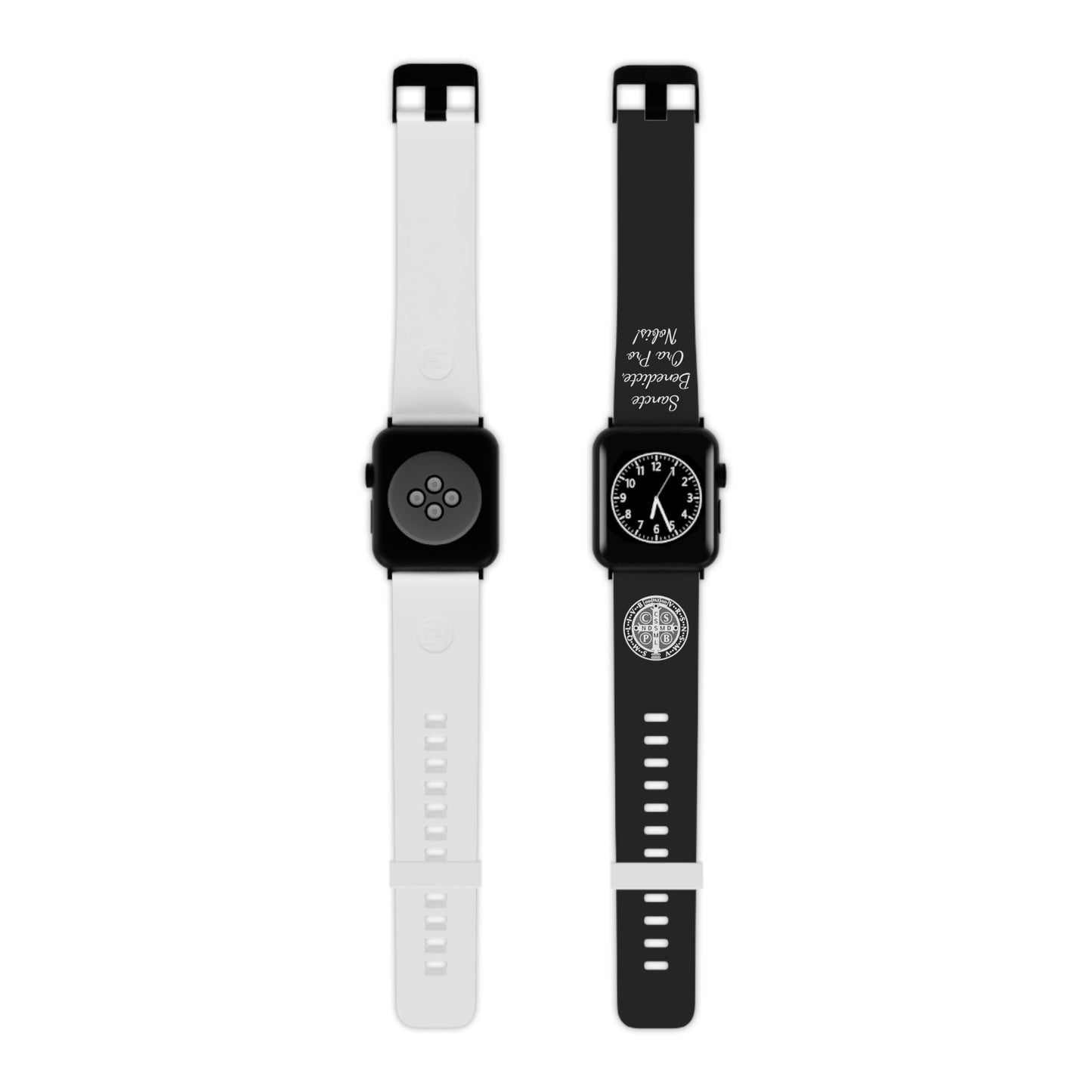 Saint Benedict Medal Apple Watch Band - Catholic Devotion, Catholic fitness gear, Gift for Catholic husband and wife