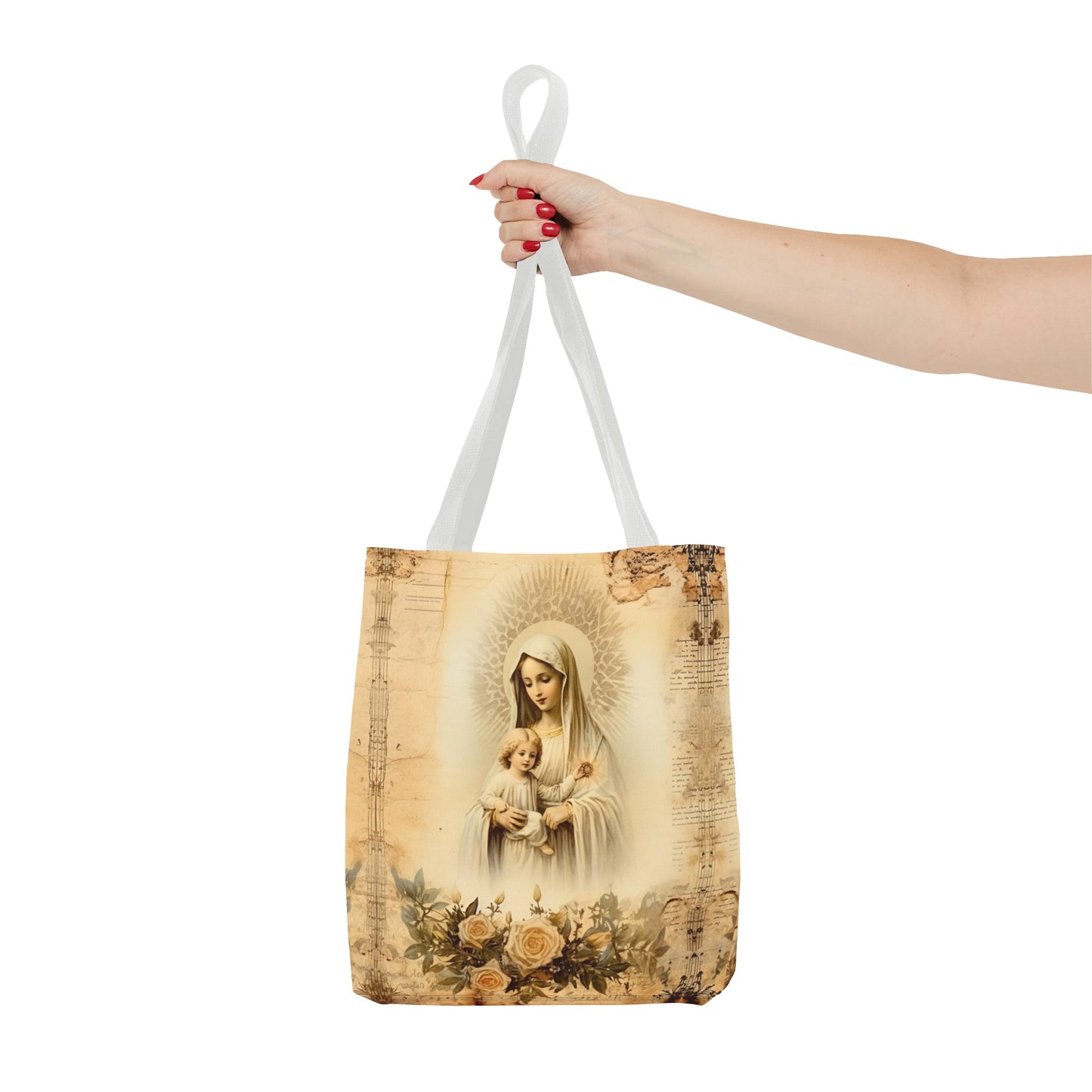 Catholic Mary Tote Shoulder Bag, Religious gift Women, Church Bag, Queen of Heaven, mothers Day Gift