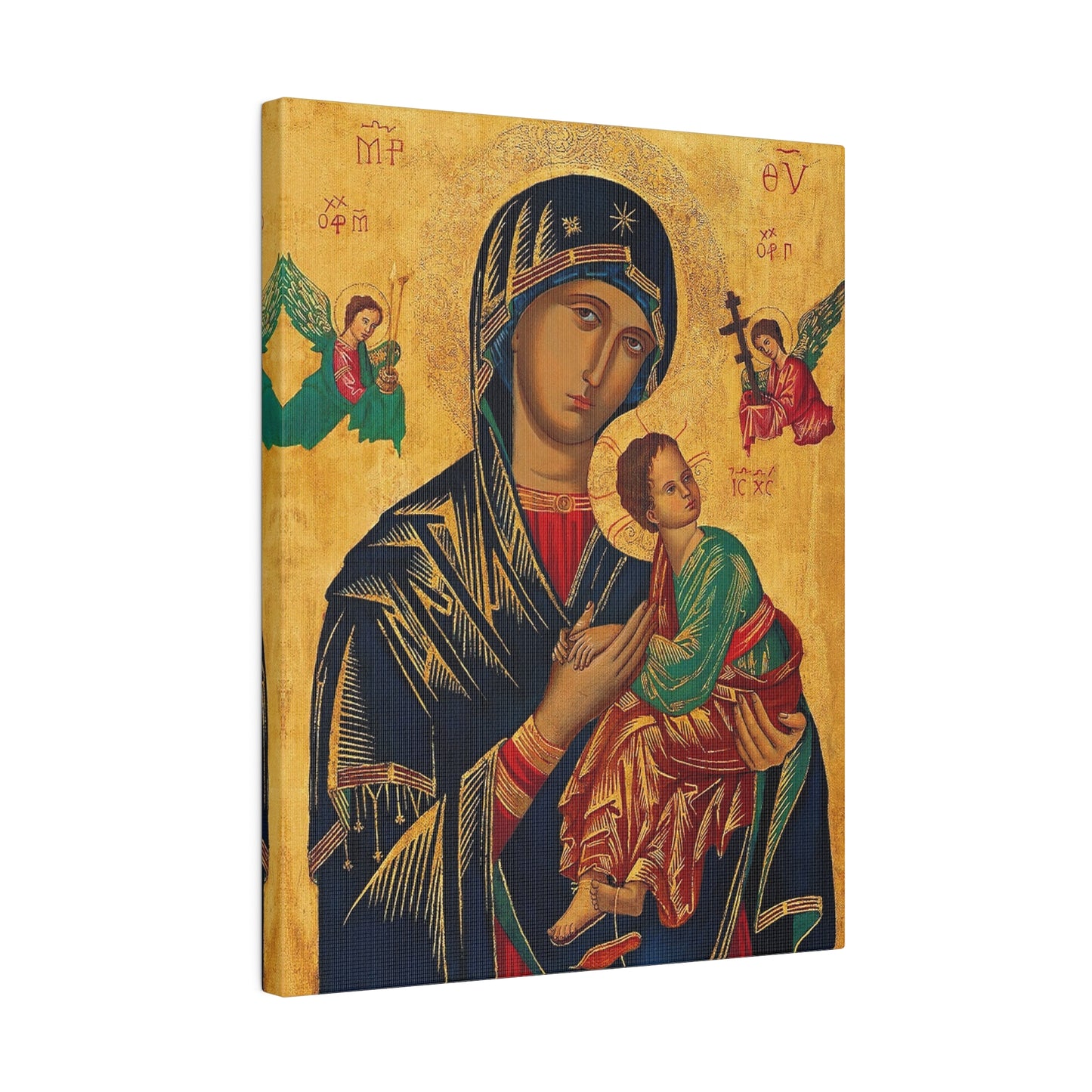 Our Lady of Perpetual Help Canvas, Catholic Print Christmas Gift for Traditional Catholic, Religious House Warming Gift Idea for Family