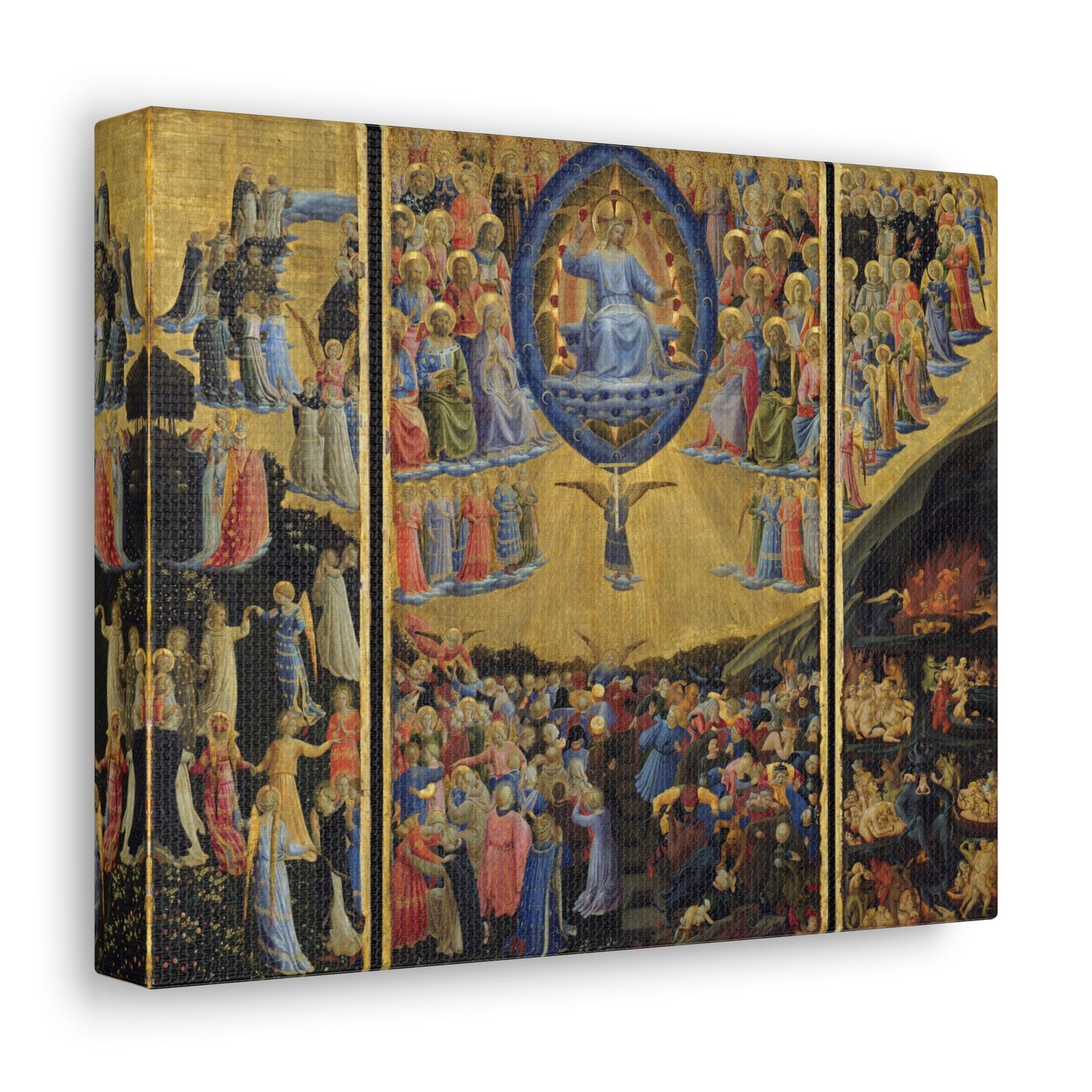 The Last Judgement by Fra Angelico Catholic Canvas Print, Traditional Catholic Religious Wall Art Home Decor