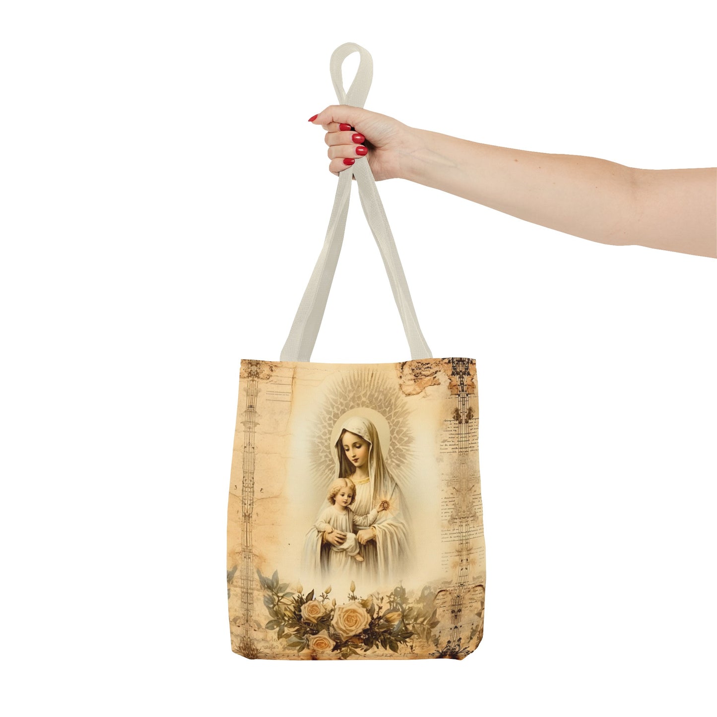Catholic Mary Tote Shoulder Bag, Religious gift Women, Church Bag, Queen of Heaven, mothers Day Gift