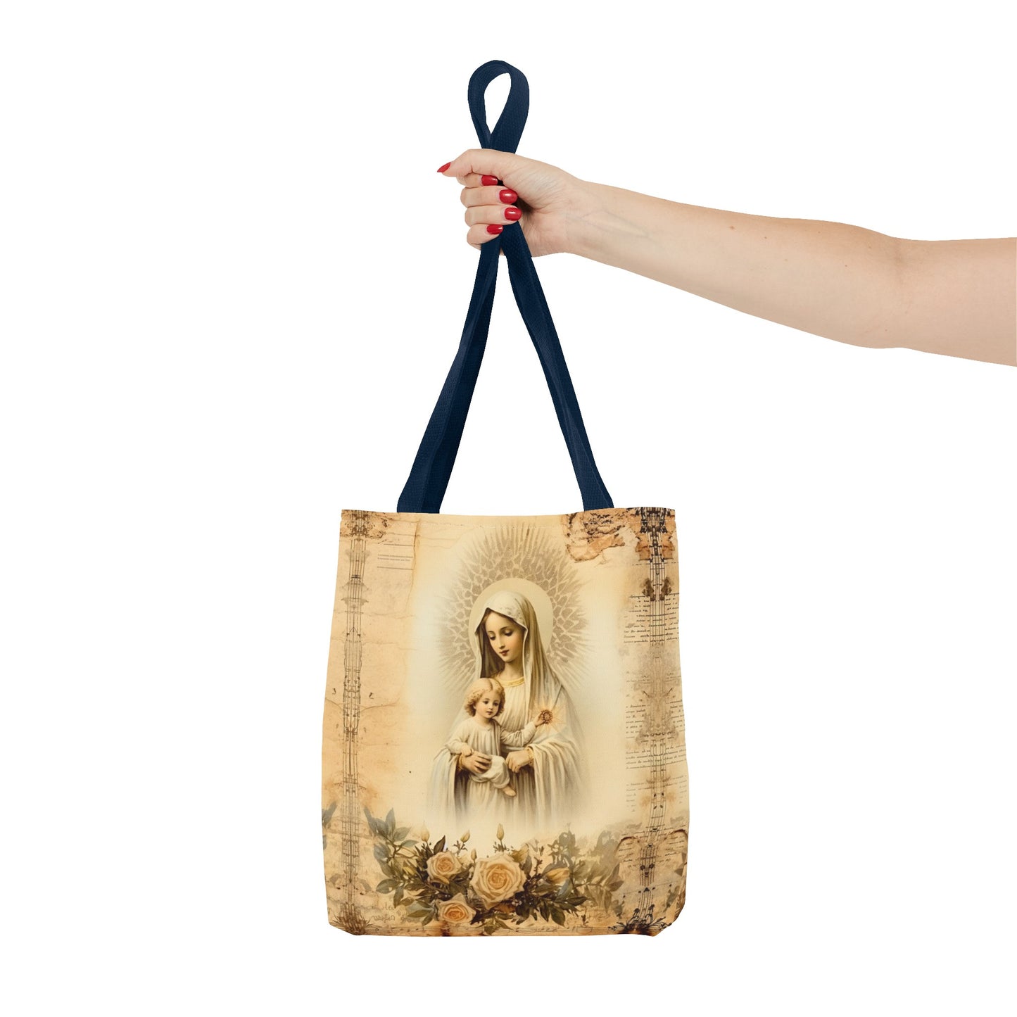 Catholic Mary Tote Shoulder Bag, Religious gift Women, Church Bag, Queen of Heaven, mothers Day Gift