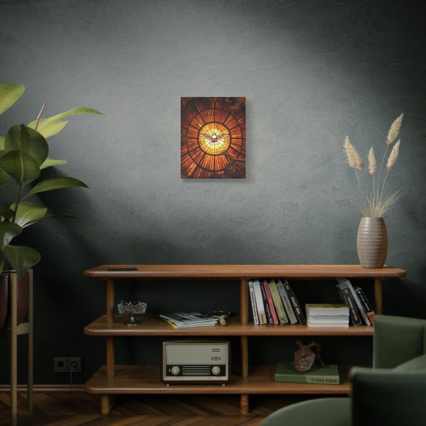 Holy Spirit Vatican Window Canvas, Catholic Wall Art