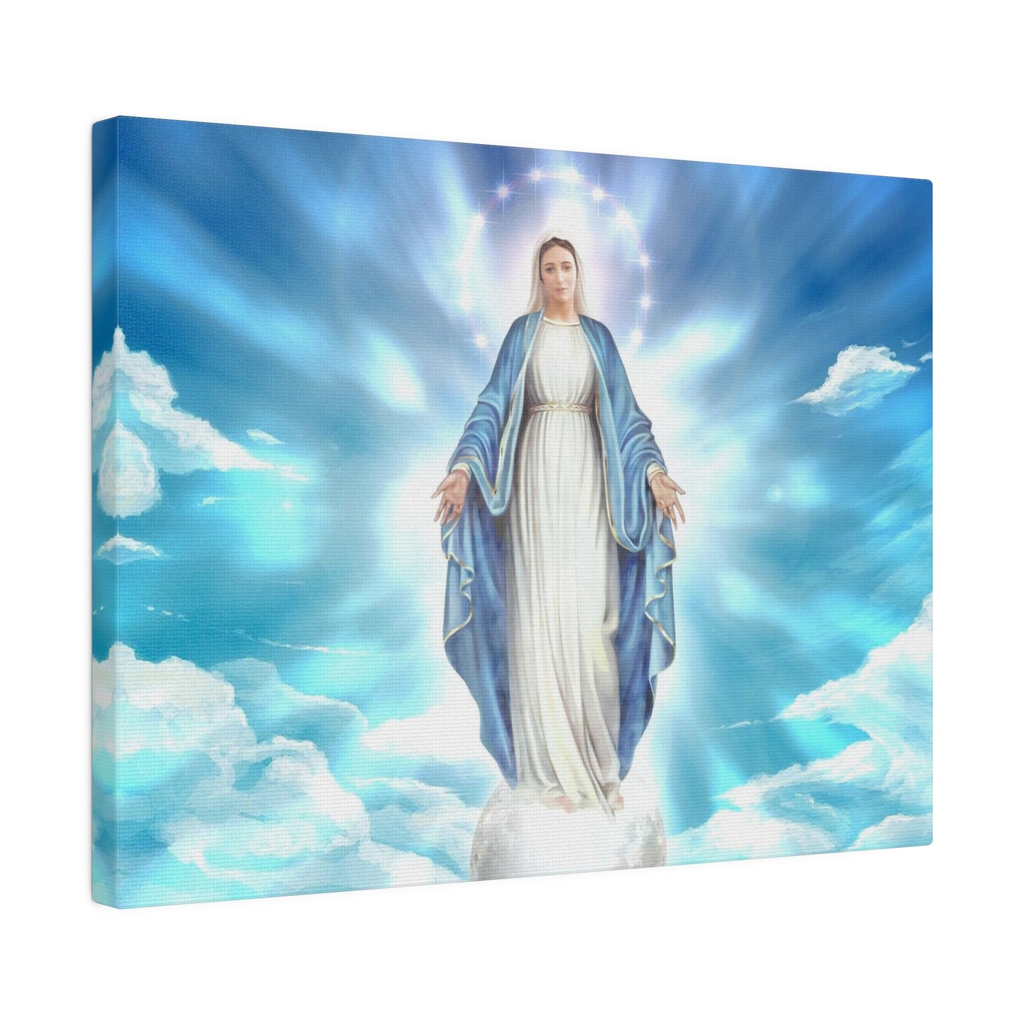 Our Lady of the Immaculate Conception Canvas Print - Catholic Religious Art Decor - Virgin Mary Wall Art - Christian Devotional Home Decor