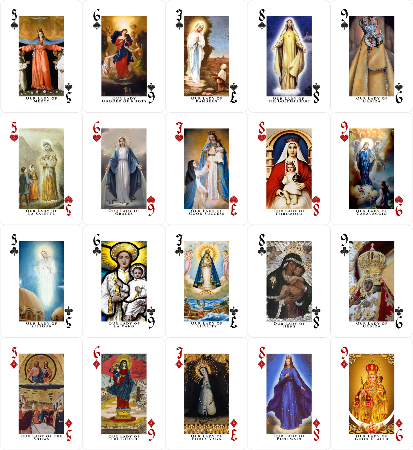 Titles of Mary Catholic Playing Cards