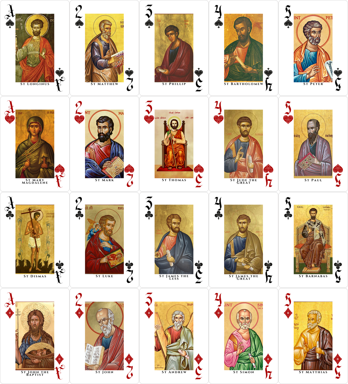 Catholic Saints Playing Cards