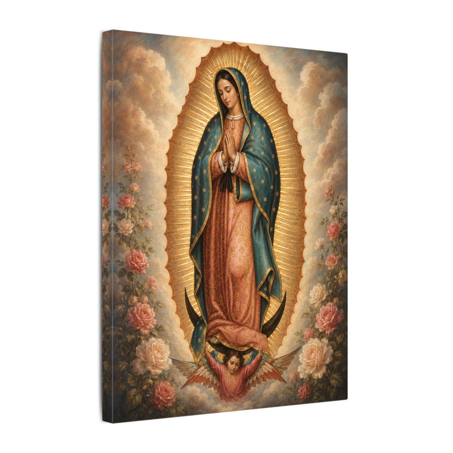 Our Lady of Guadalupe Canvas Print, Marian Devotional Art